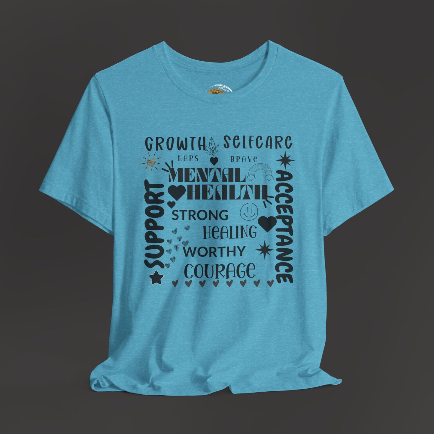 Mental Health Cloud Support & Acceptance Tee - Mental Health Wear TN