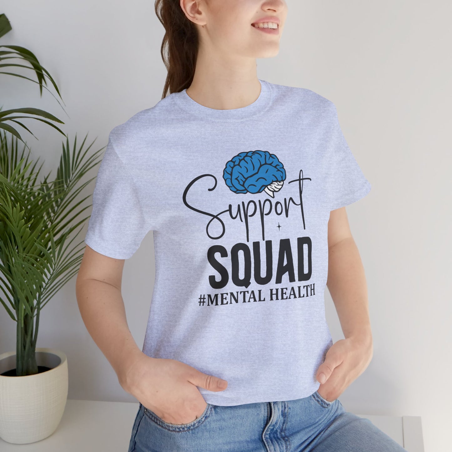 Support Squad Mental Health Awareness T-Shirt – Brain Plug-In Graphic Tee - Mental Health Wear TN