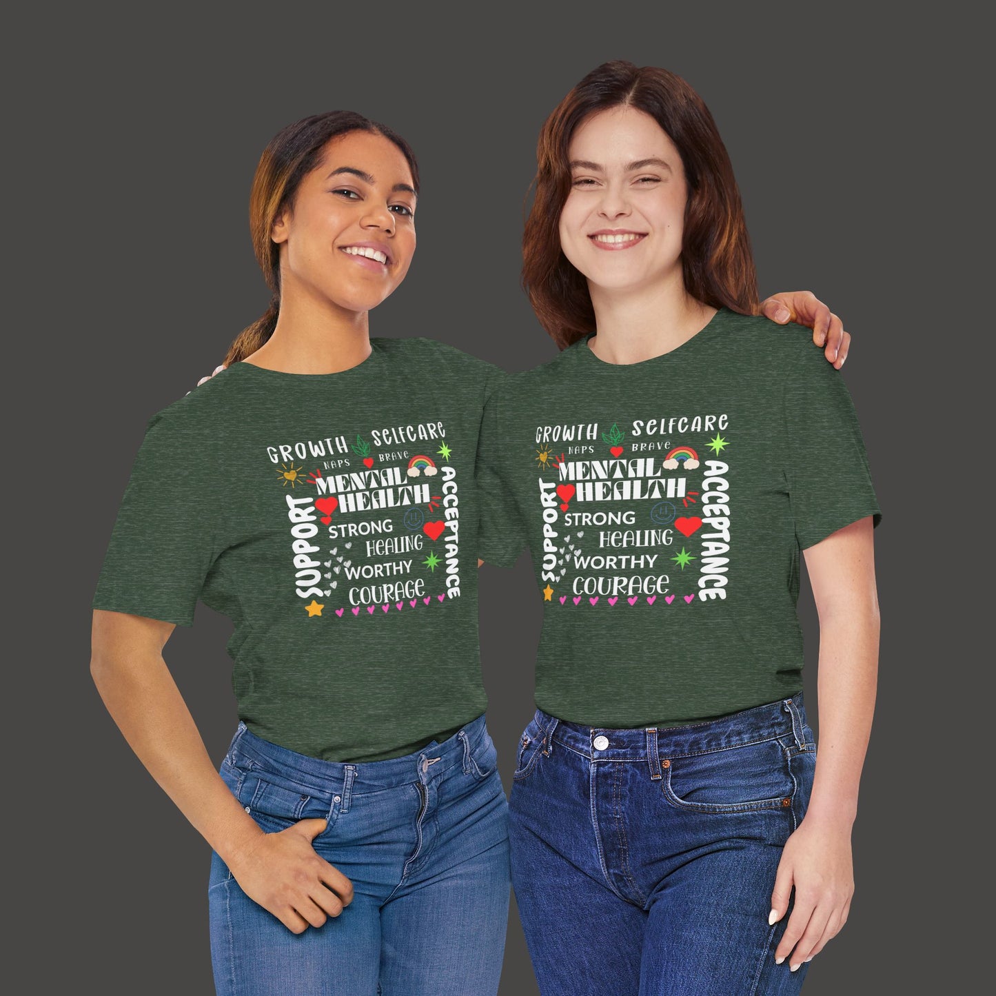 Mental Health Cloud Support & Acceptance Tee Shirt - Mental Health Wear TN