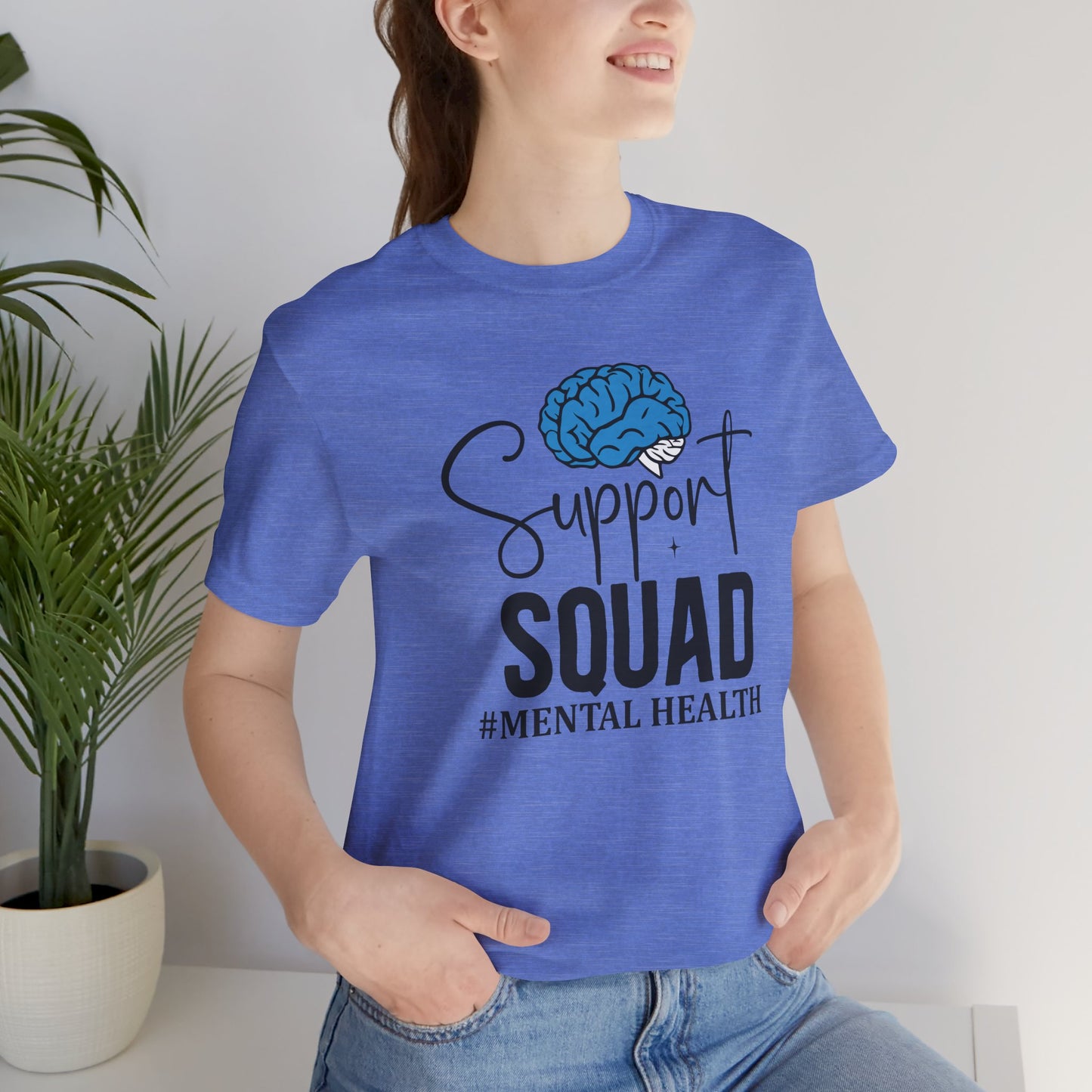 Support Squad Mental Health Awareness T-Shirt – Brain Plug-In Graphic Tee - Mental Health Wear TN
