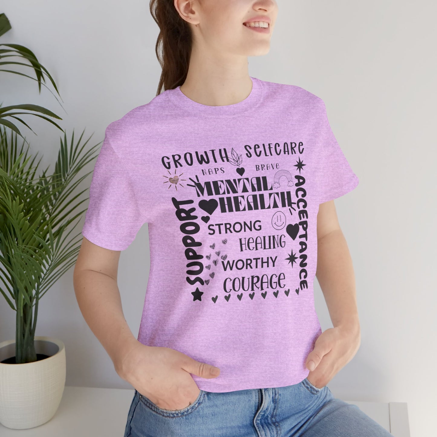 Mental Health Cloud Support & Acceptance Tee - Mental Health Wear TN