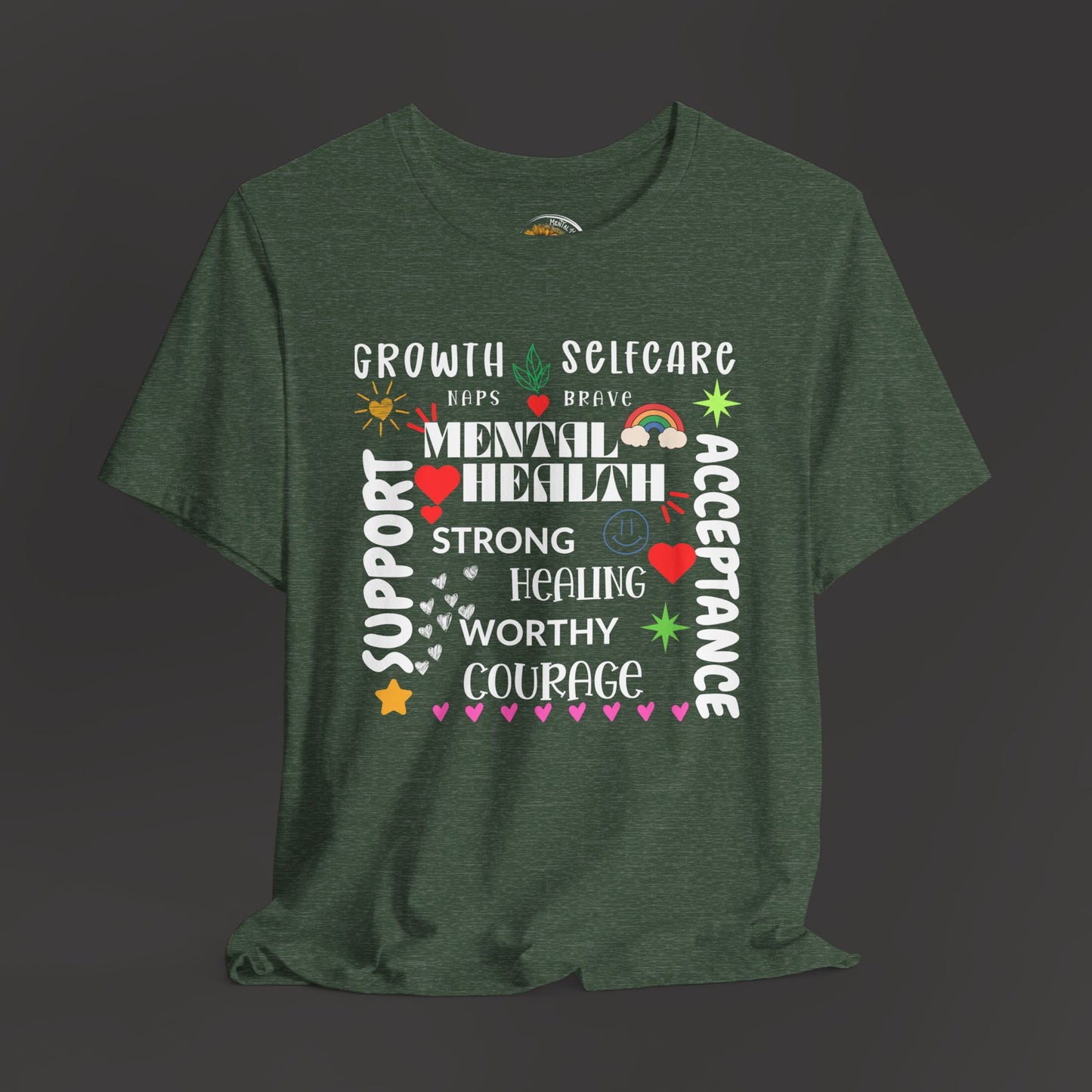 Mental Health Cloud Support & Acceptance Tee Shirt - Mental Health Wear TN