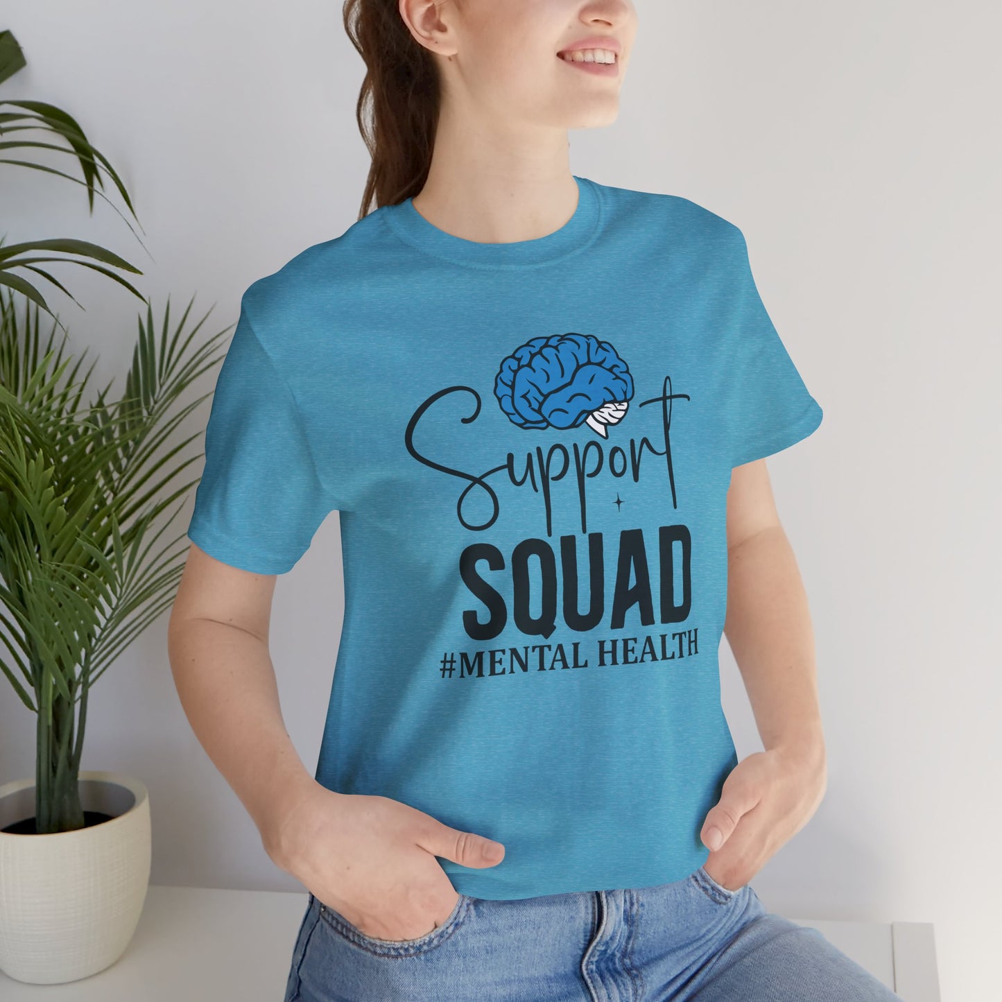 Support Squad Mental Health Awareness T-Shirt – Brain Plug-In Graphic Tee - Mental Health Wear TN