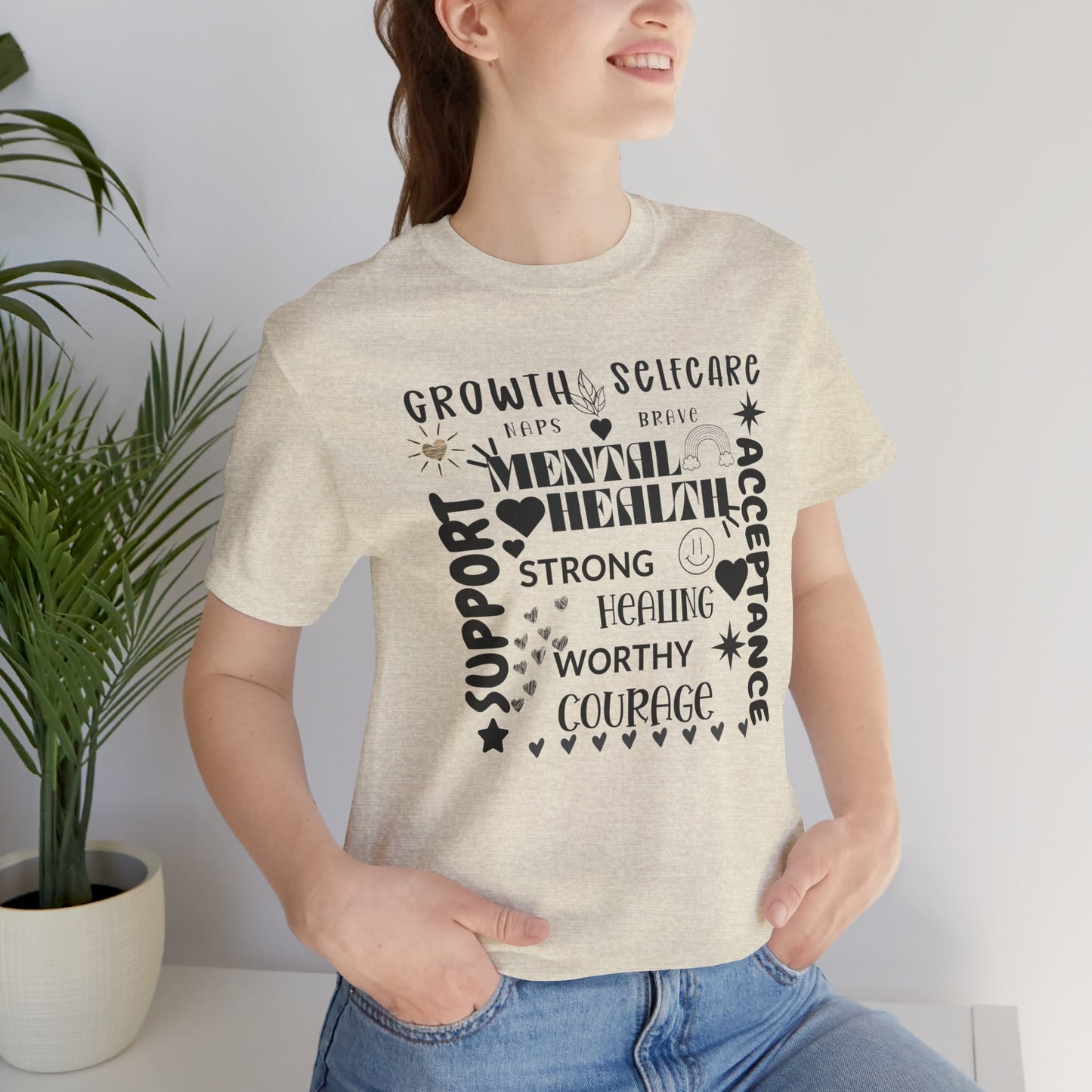 Mental Health Cloud Support & Acceptance Tee - Mental Health Wear TN