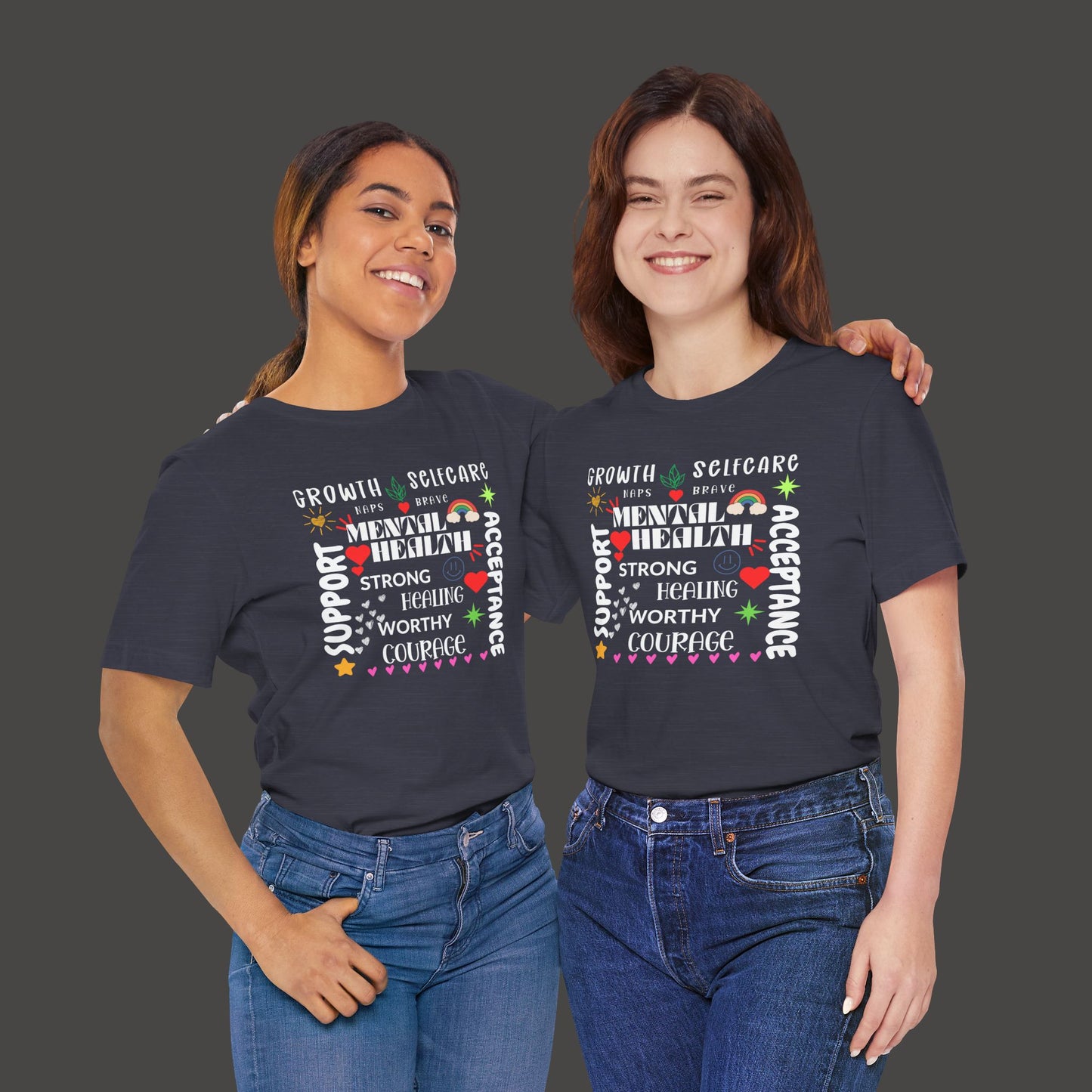 Mental Health Cloud Support & Acceptance Tee Shirt - Mental Health Wear TN