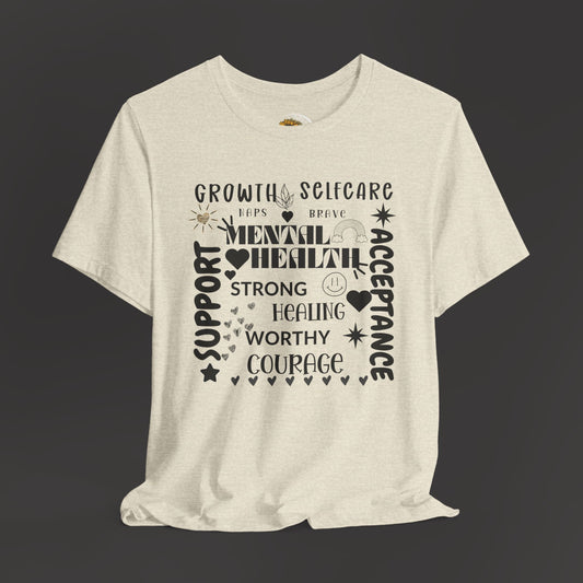 Mental Health Cloud Support & Acceptance Tee - Mental Health Wear TN