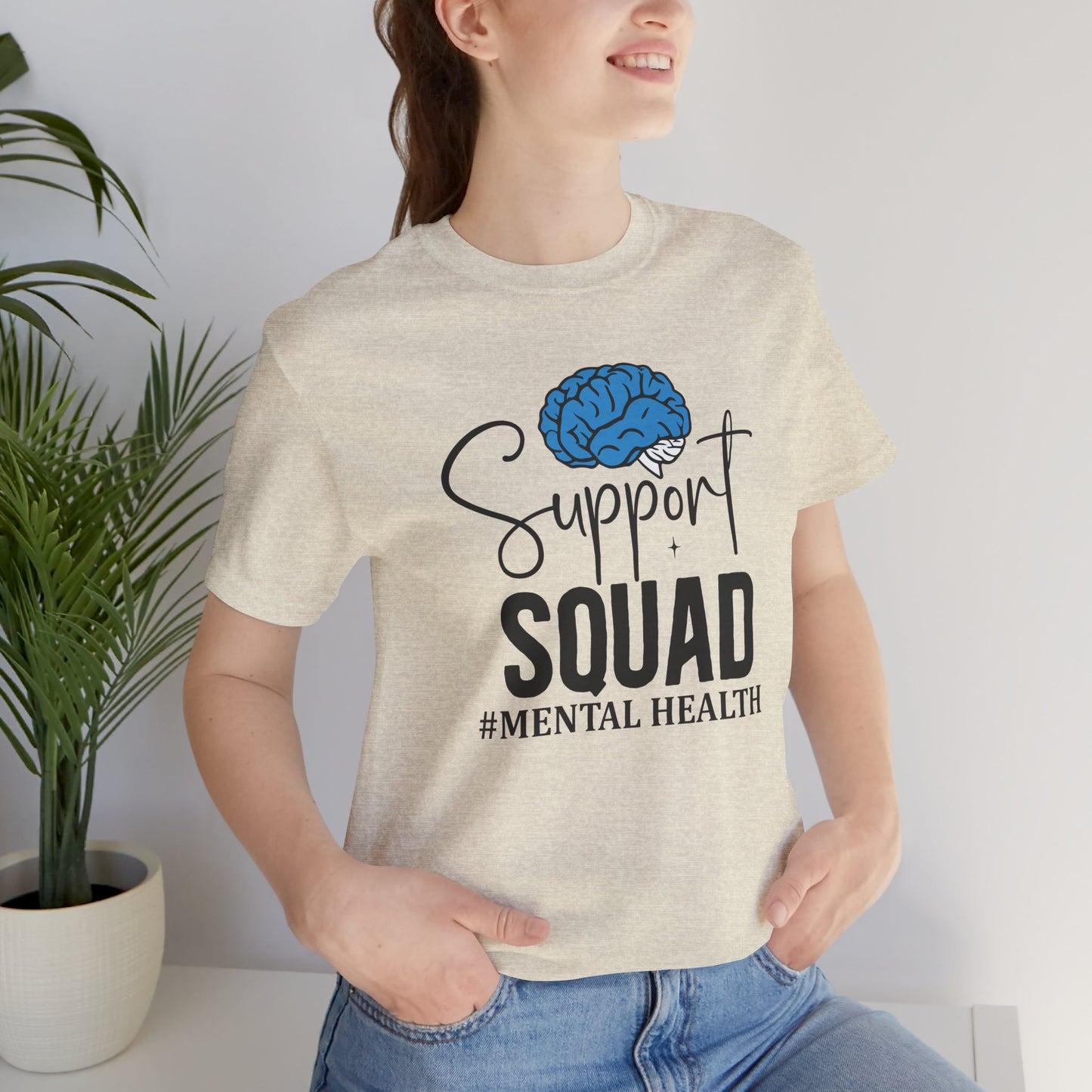 Support Squad Mental Health Awareness T-Shirt – Brain Plug-In Graphic Tee - Mental Health Wear TN