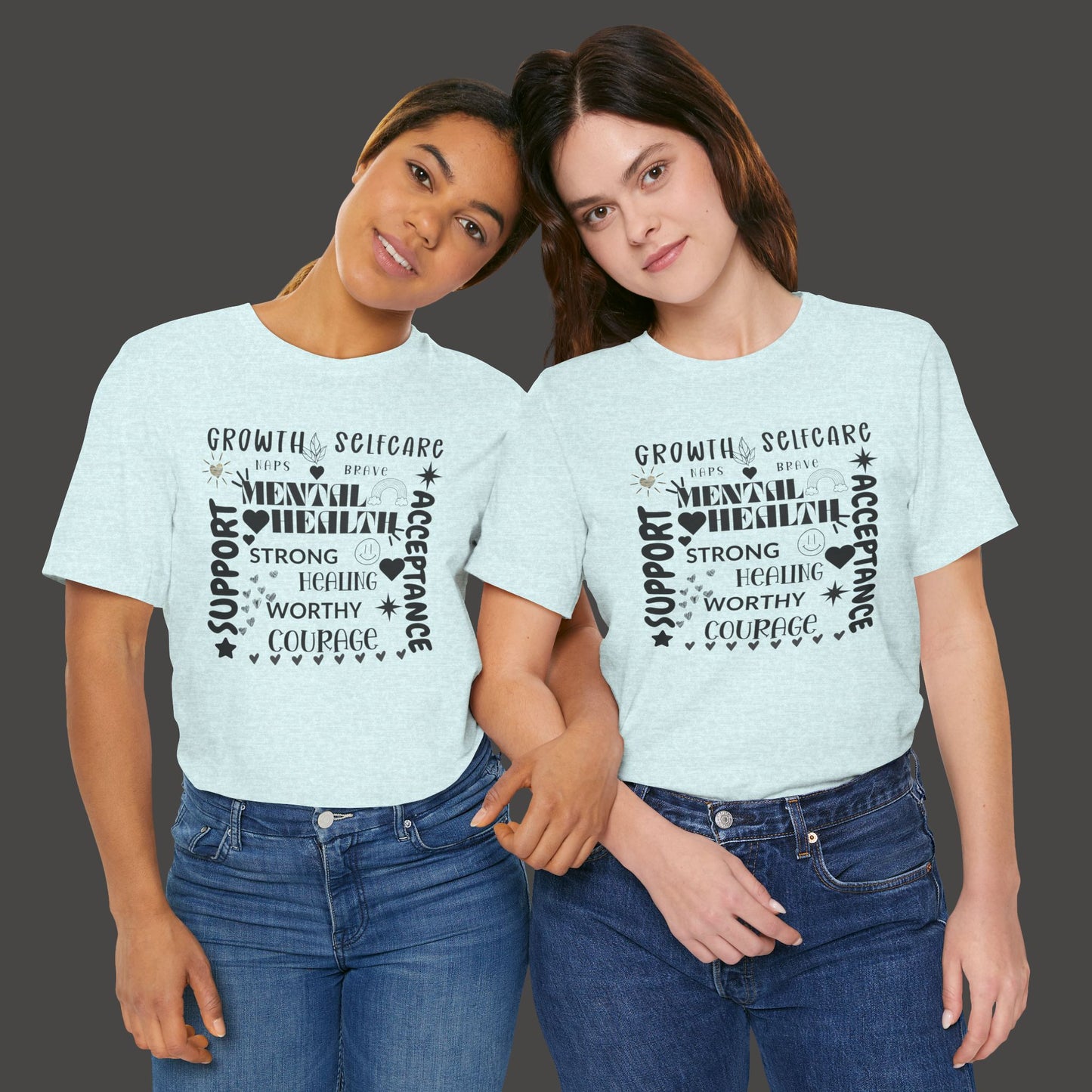 Mental Health Cloud Support & Acceptance Tee - Mental Health Wear TN