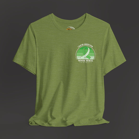 I Wear Green for Mental Health Awareness/ Front Hanging Mock Up/ Leaf Green