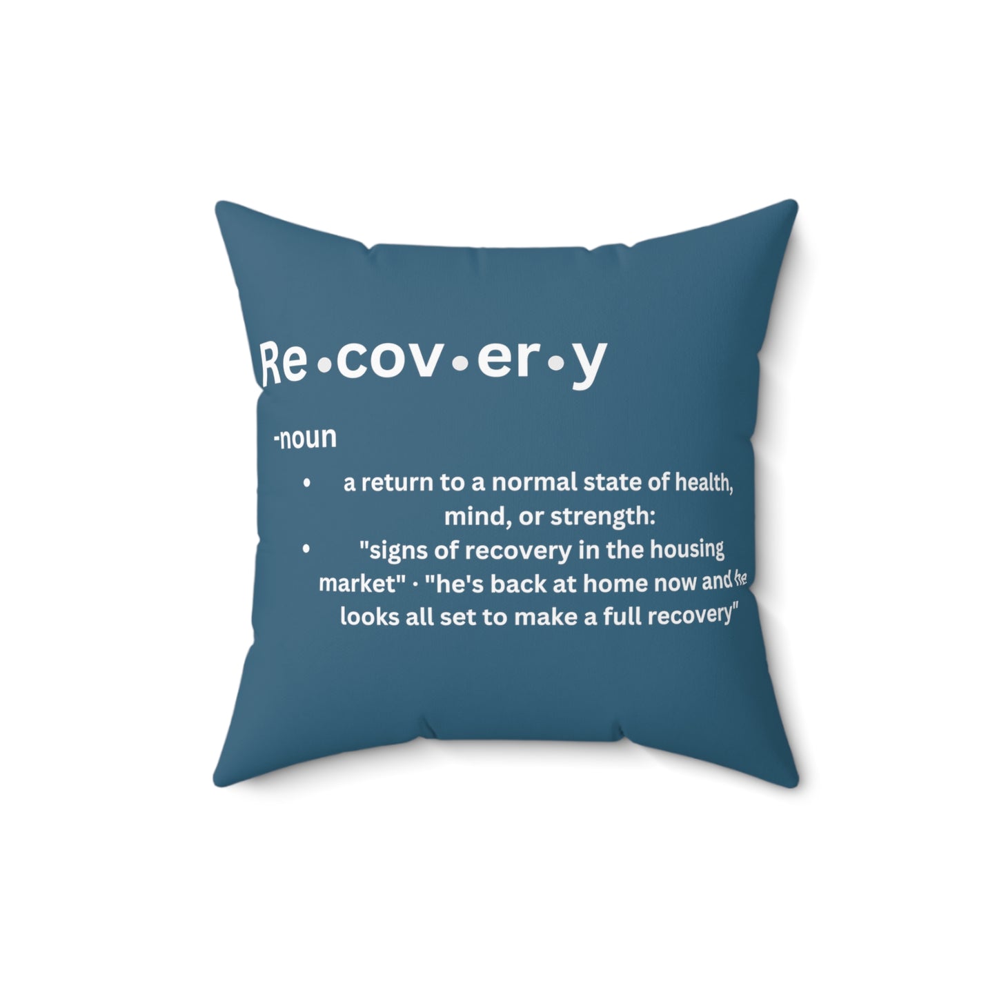 Definition Of Addiction Recovery-Office / Home Decor Faux Suede Square Pillow - Mental Health Wear TN