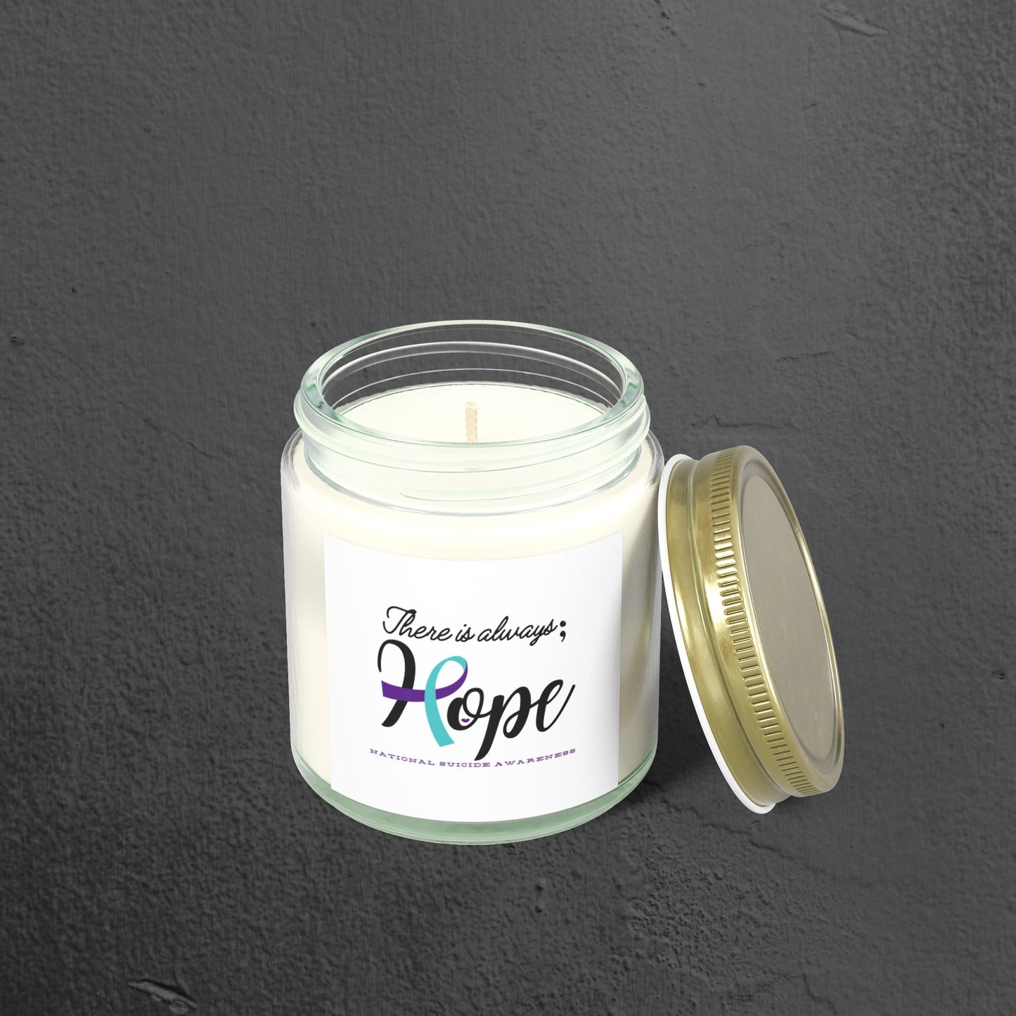 Suicide Awareness-There Is Always Hope- Candle, 4 oz - Mental Health Wear TN