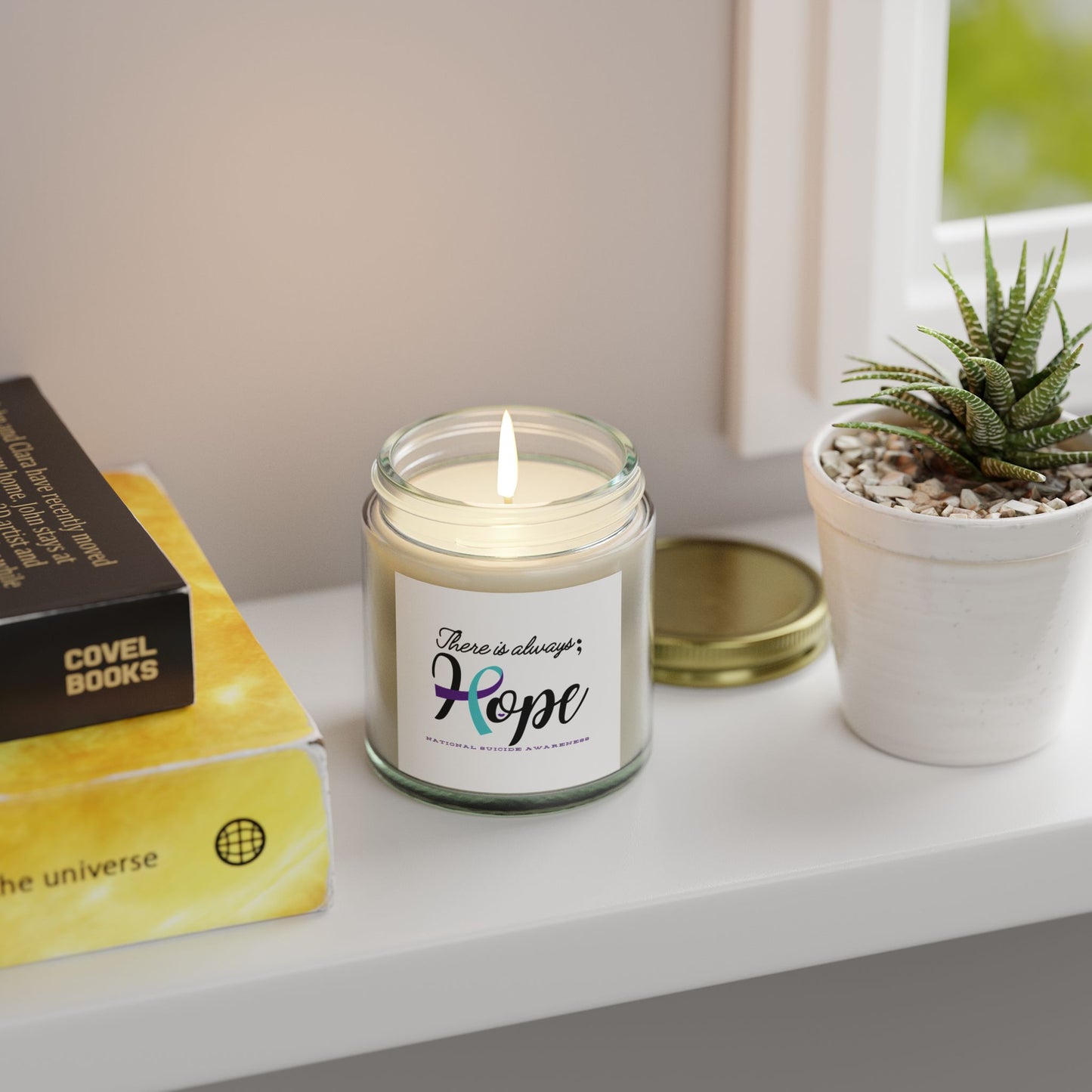 Suicide Awareness-There Is Always Hope- Candle, 4 oz - Mental Health Wear TN