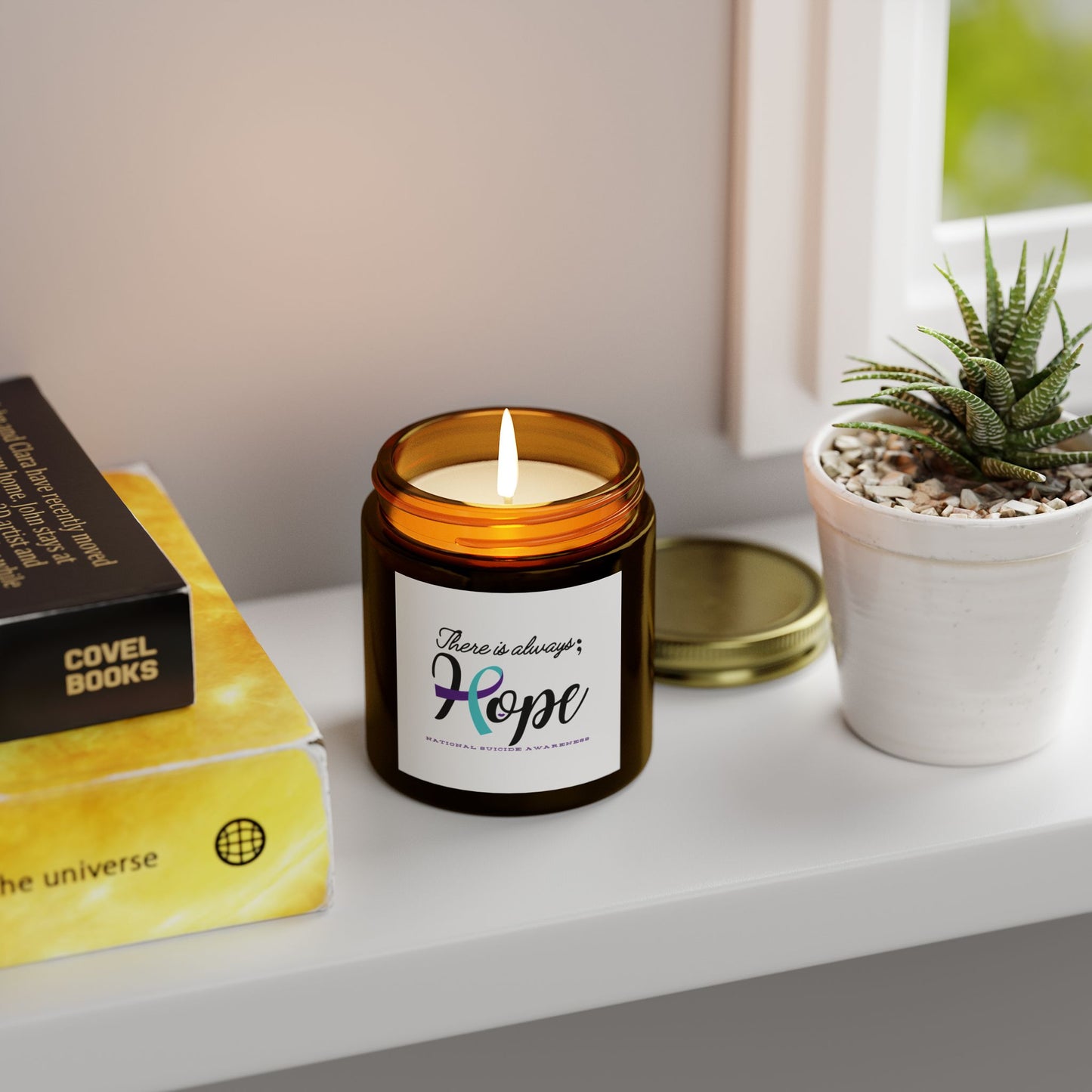 Suicide Awareness-There Is Always Hope- Candle, 4 oz - Mental Health Wear TN