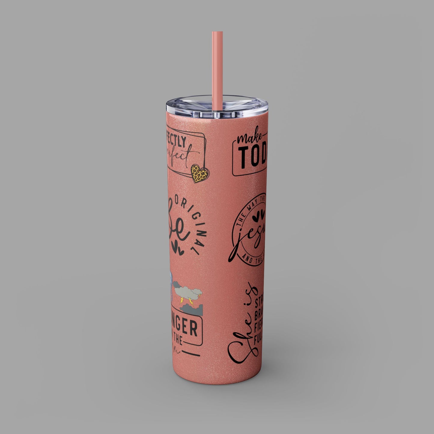 Tumbler with Straw - Ladies' Positive Inspirational Affirmation - Mental Health Wear TN
