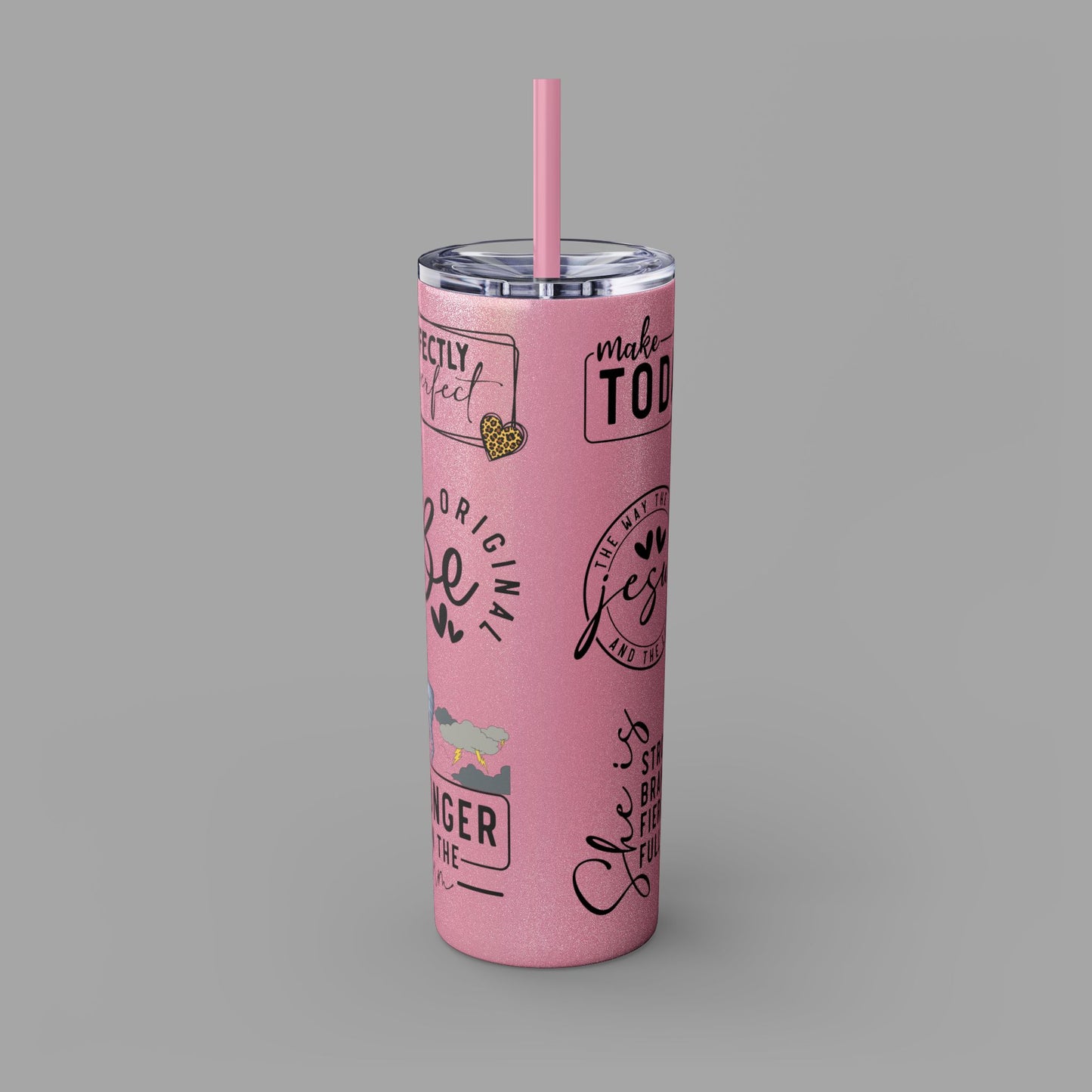 Tumbler with Straw - Ladies' Positive Inspirational Affirmation - Mental Health Wear TN