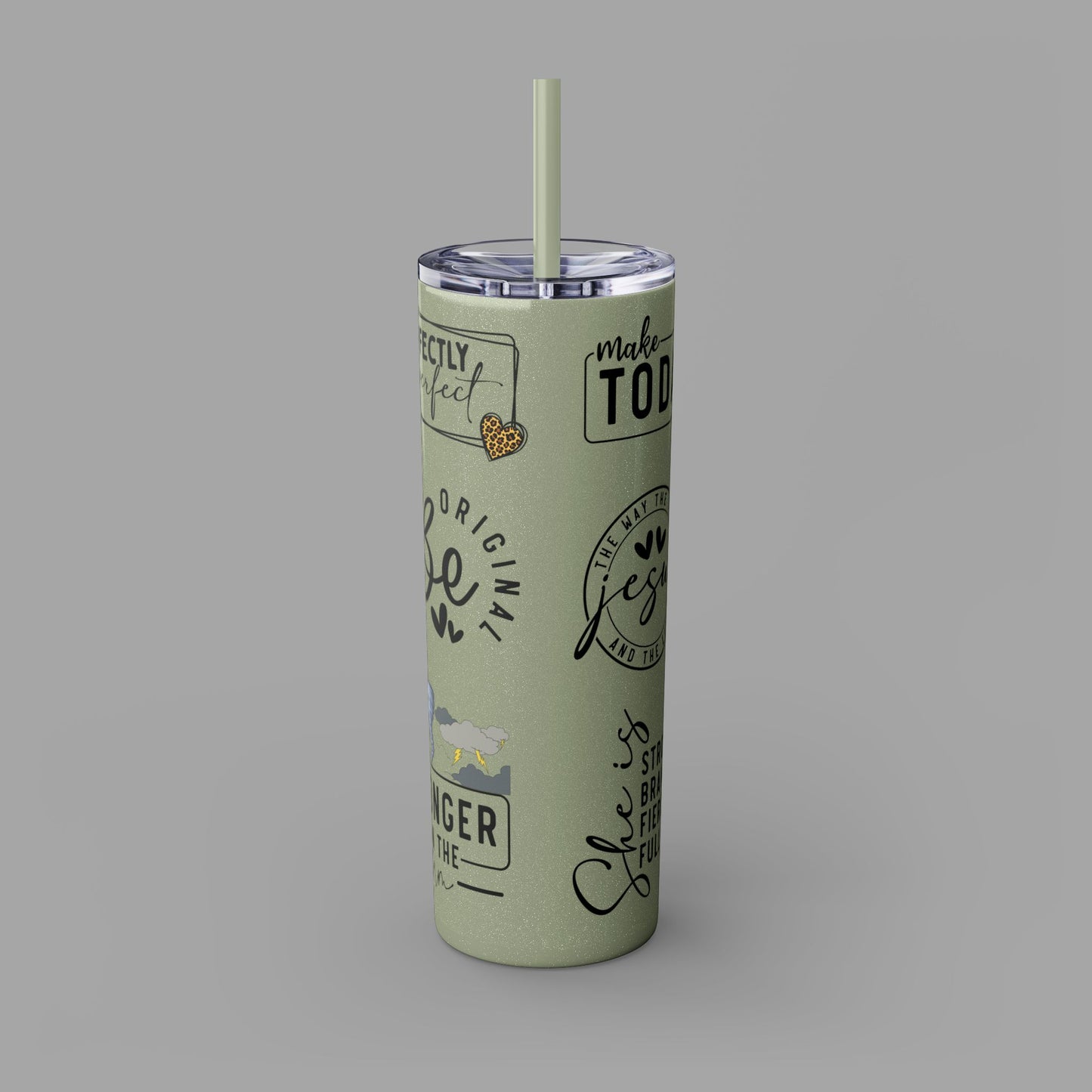 Tumbler with Straw - Ladies' Positive Inspirational Affirmation - Mental Health Wear TN