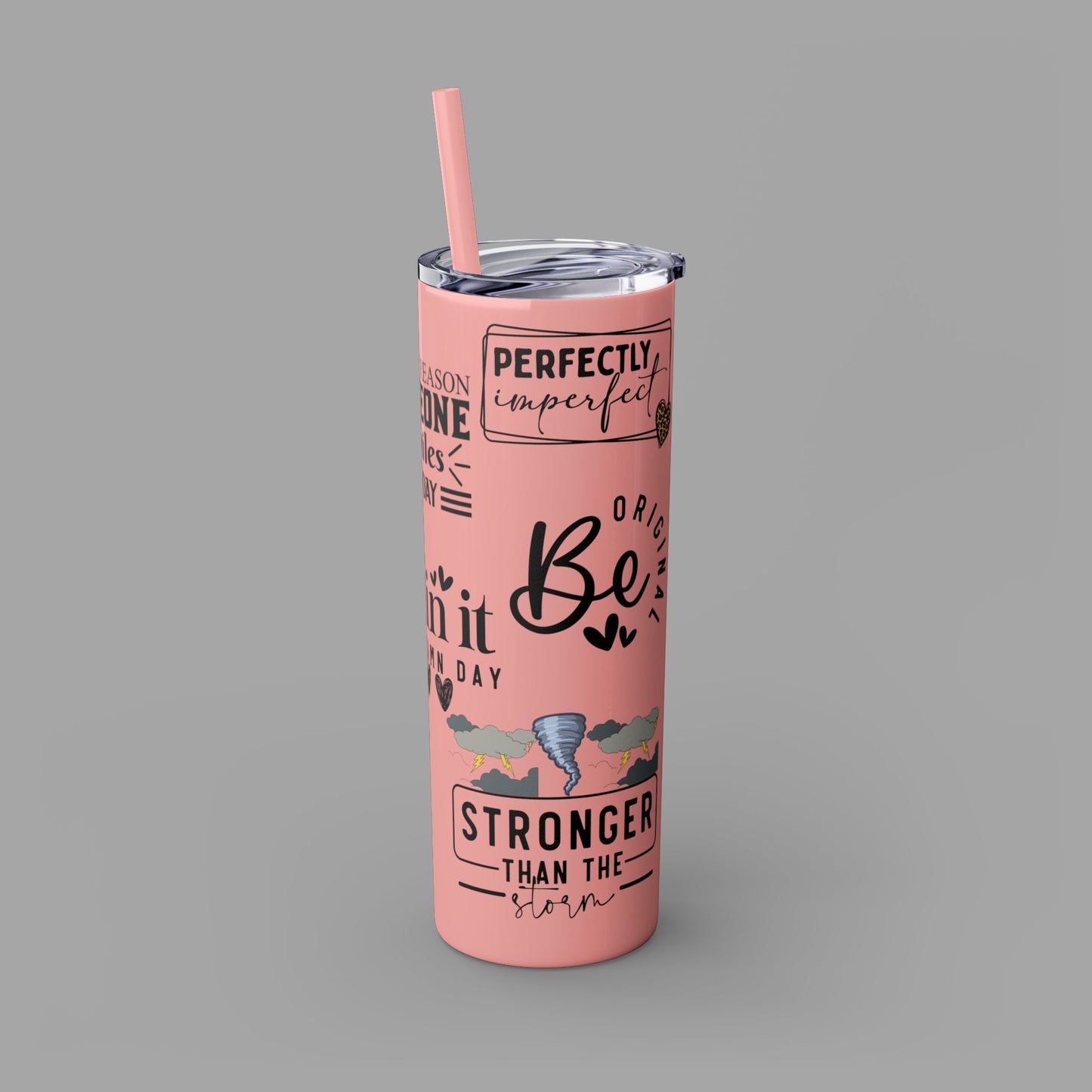 Tumbler with Straw - Ladies' Positive Inspirational Affirmation - Mental Health Wear TN