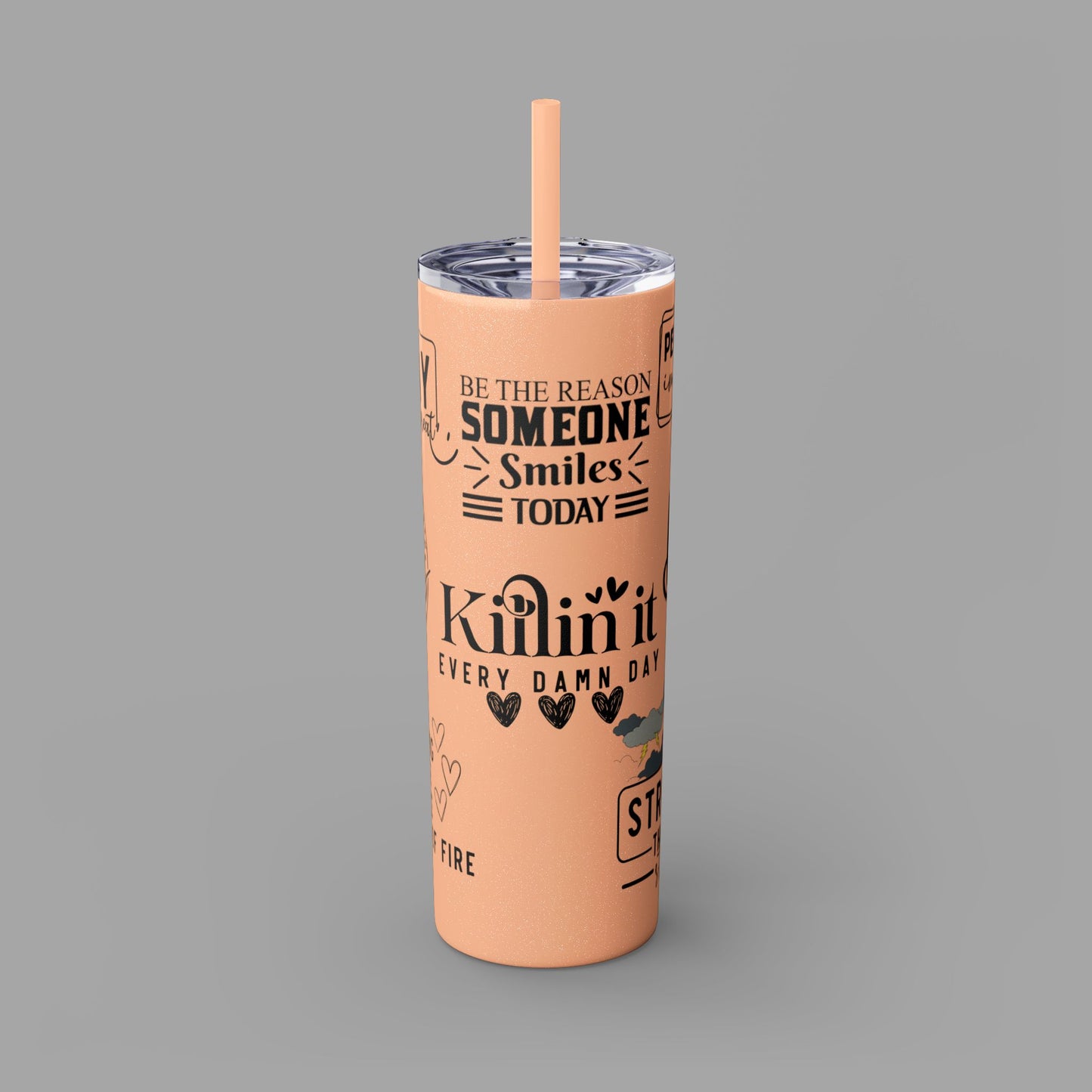 Tumbler with Straw - Ladies' Positive Inspirational Affirmation - Mental Health Wear TN