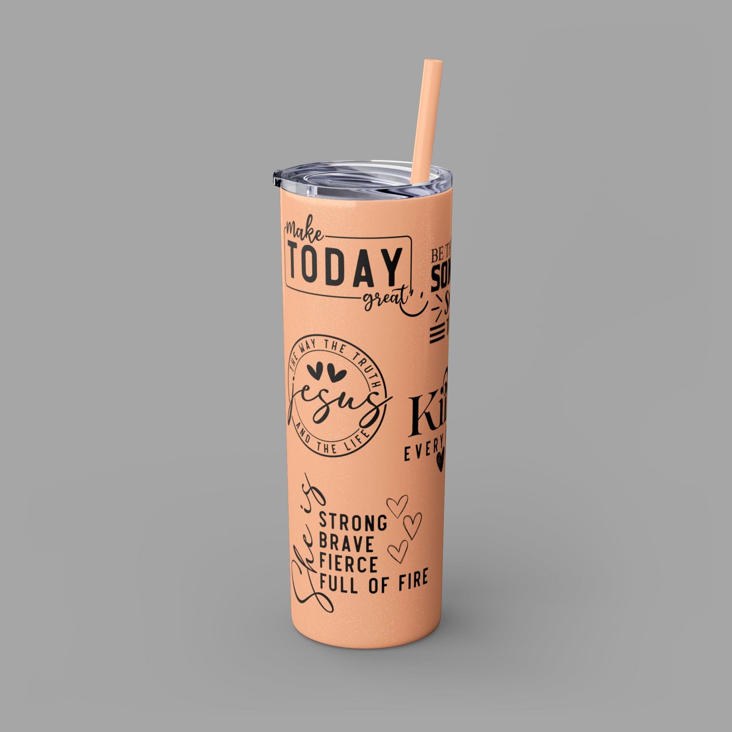 Tumbler with Straw - Ladies' Positive Inspirational Affirmation - Mental Health Wear TN