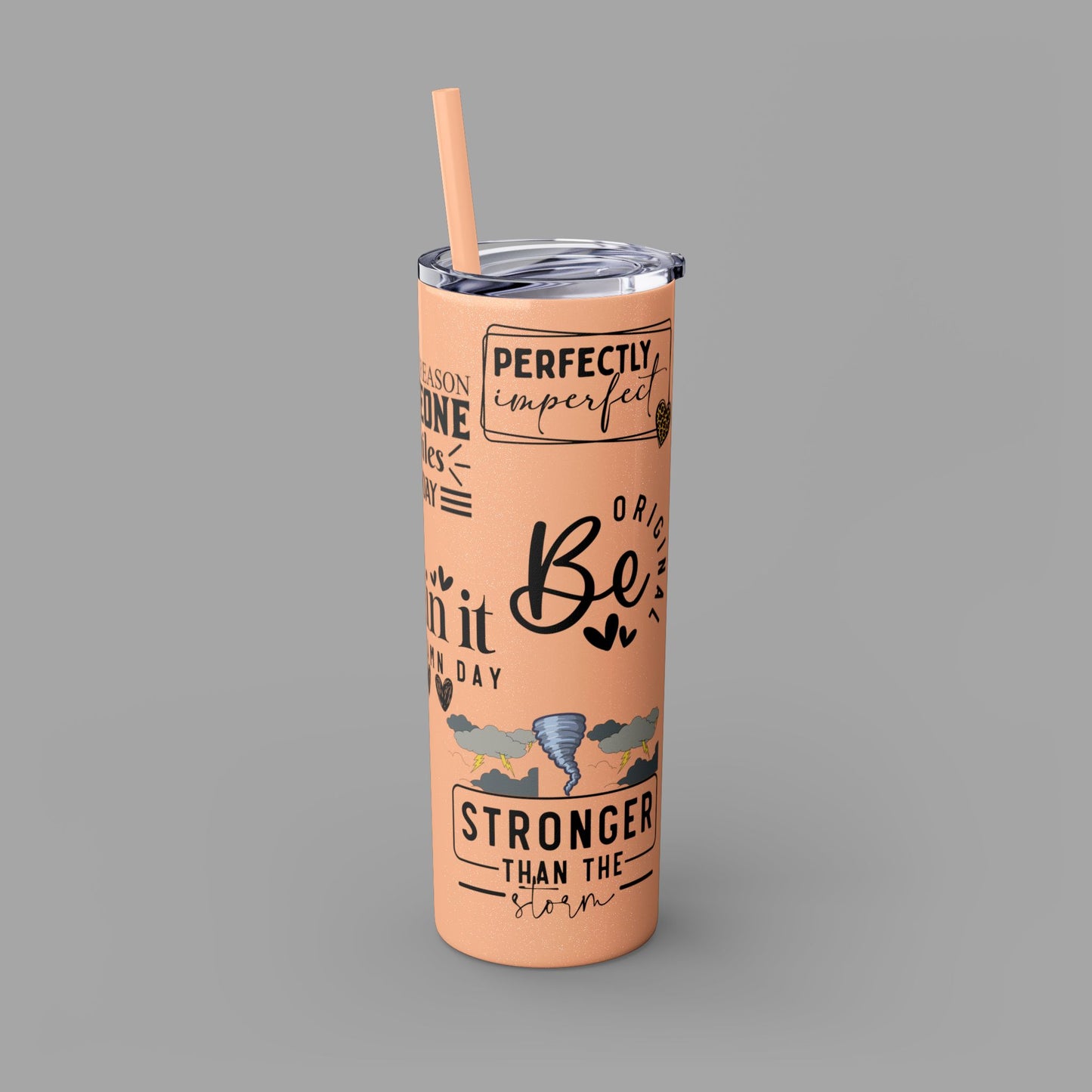 Tumbler with Straw - Ladies' Positive Inspirational Affirmation - Mental Health Wear TN
