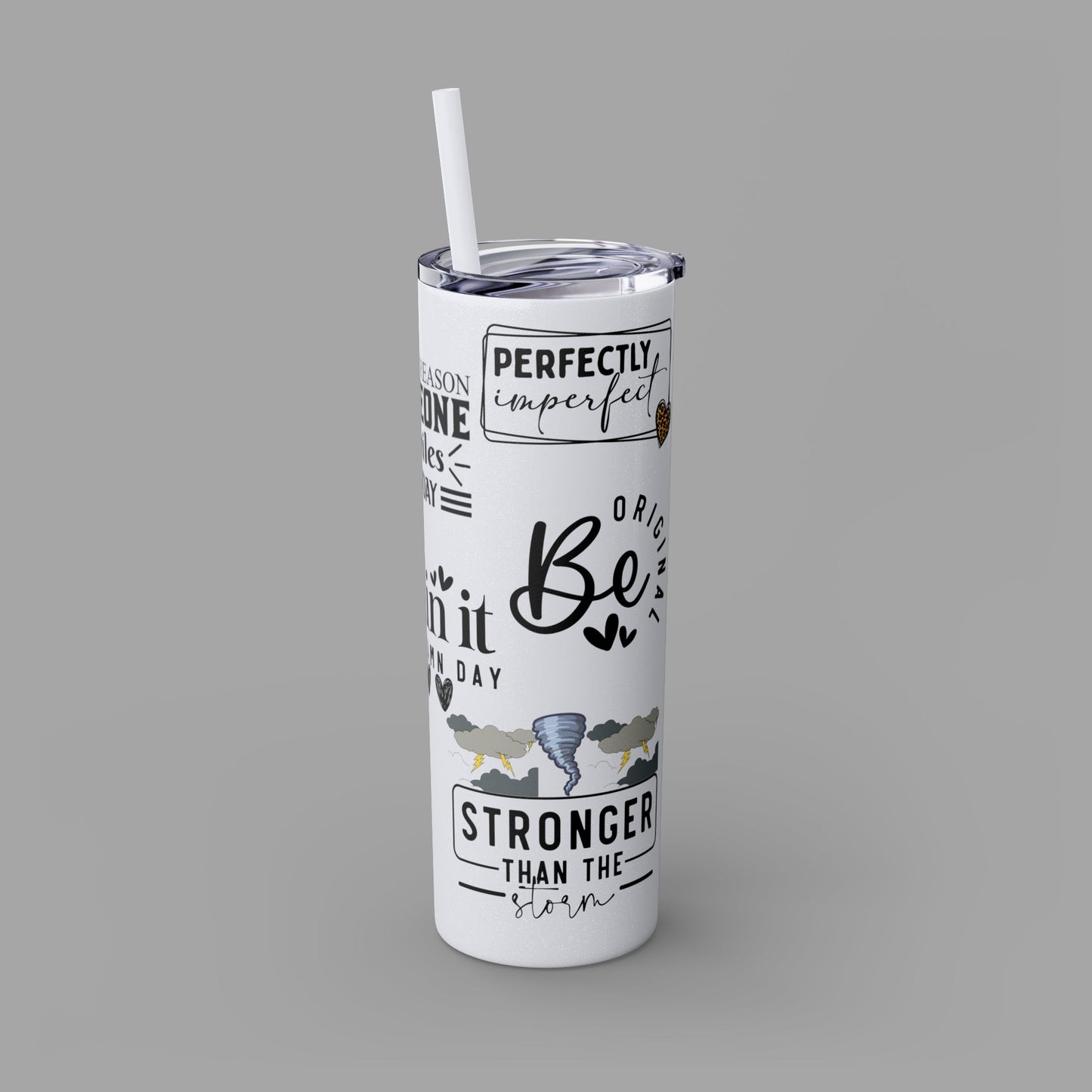 Tumbler with Straw - Ladies' Positive Inspirational Affirmation - Mental Health Wear TN