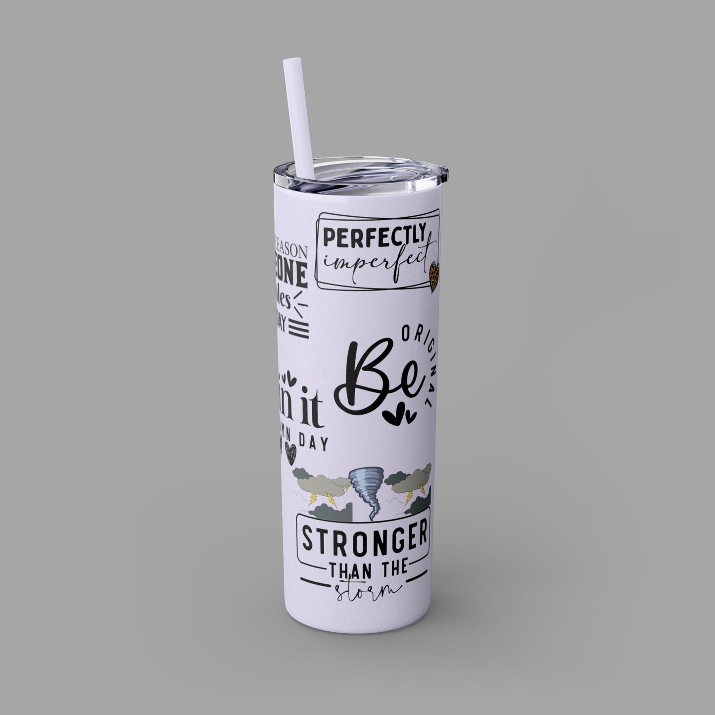 Tumbler with Straw - Ladies' Positive Inspirational Affirmation - Mental Health Wear TN