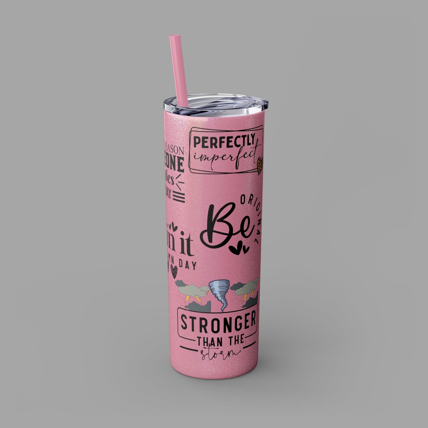 Tumbler with Straw - Ladies' Positive Inspirational Affirmation - Mental Health Wear TN