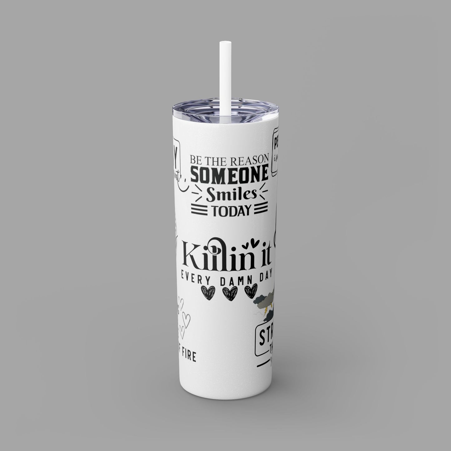 Tumbler with Straw - Ladies' Positive Inspirational Affirmation - Mental Health Wear TN