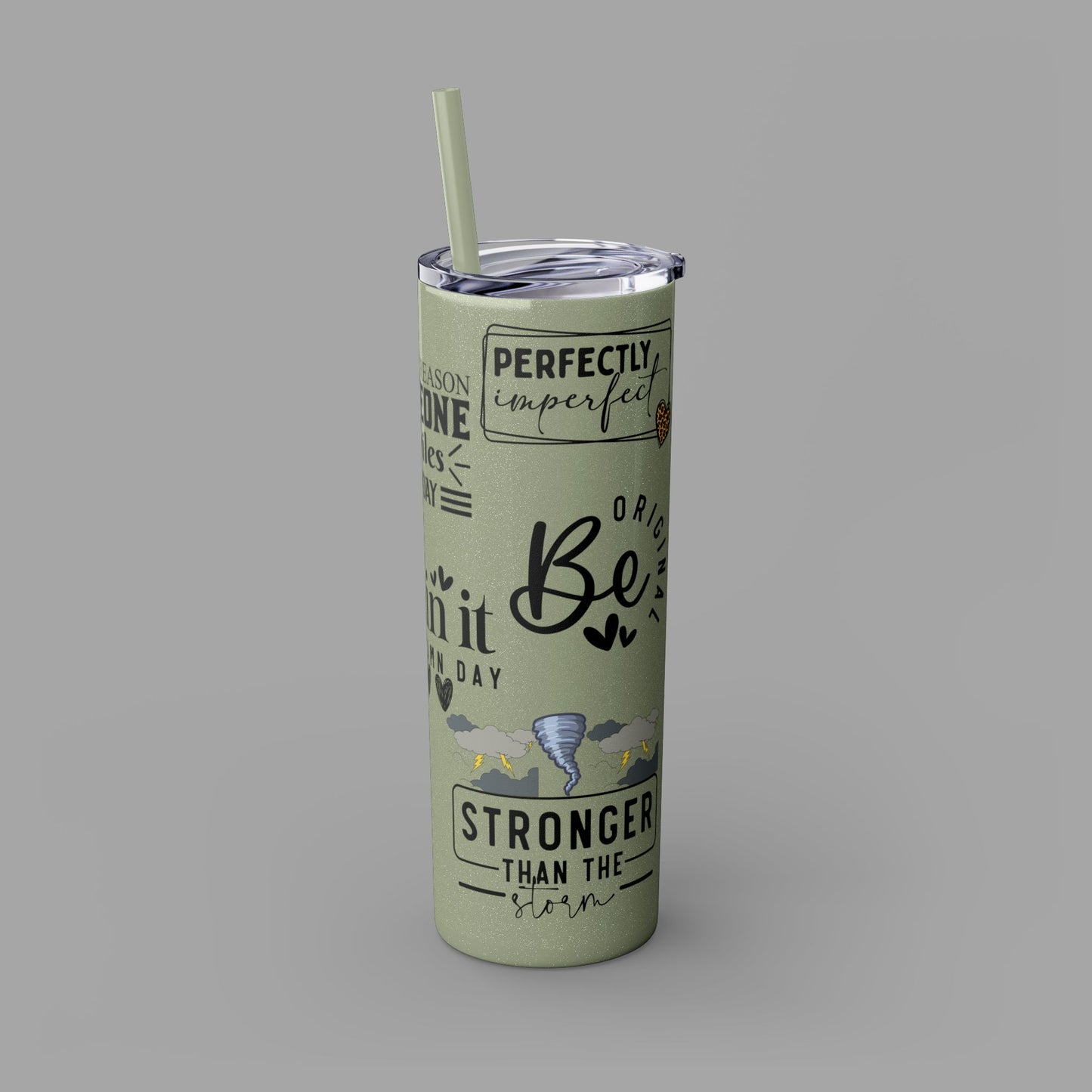 Tumbler with Straw - Ladies' Positive Inspirational Affirmation - Mental Health Wear TN