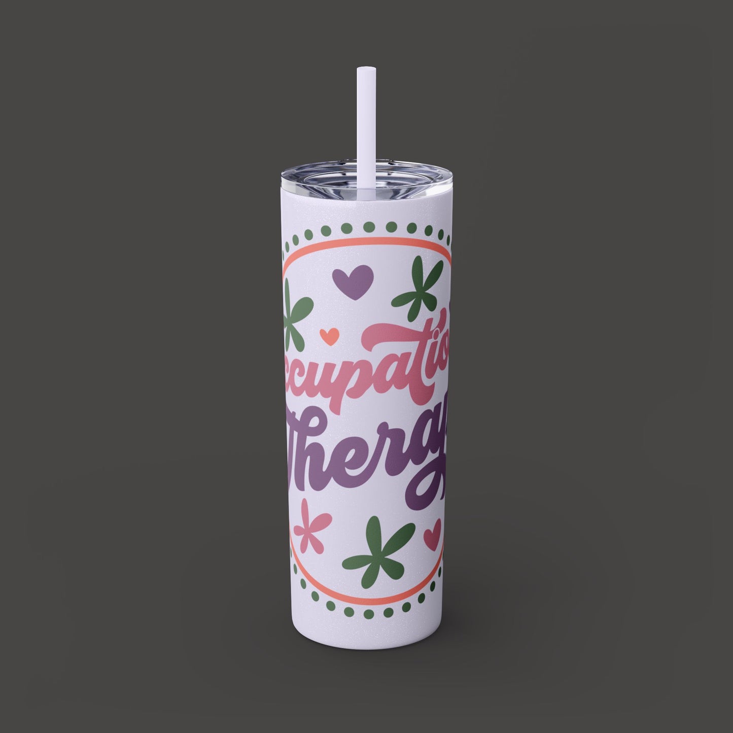 Glitter Occupational Therapist Tumbler 20oz with straw - Mental Health Wear TN