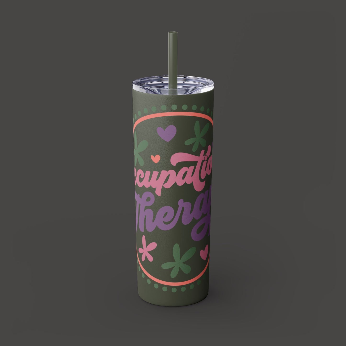 Glitter Occupational Therapist Tumbler 20oz with straw - Mental Health Wear TN