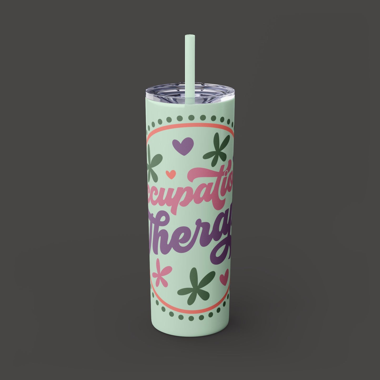 Glitter Occupational Therapist Tumbler 20oz with straw - Mental Health Wear TN