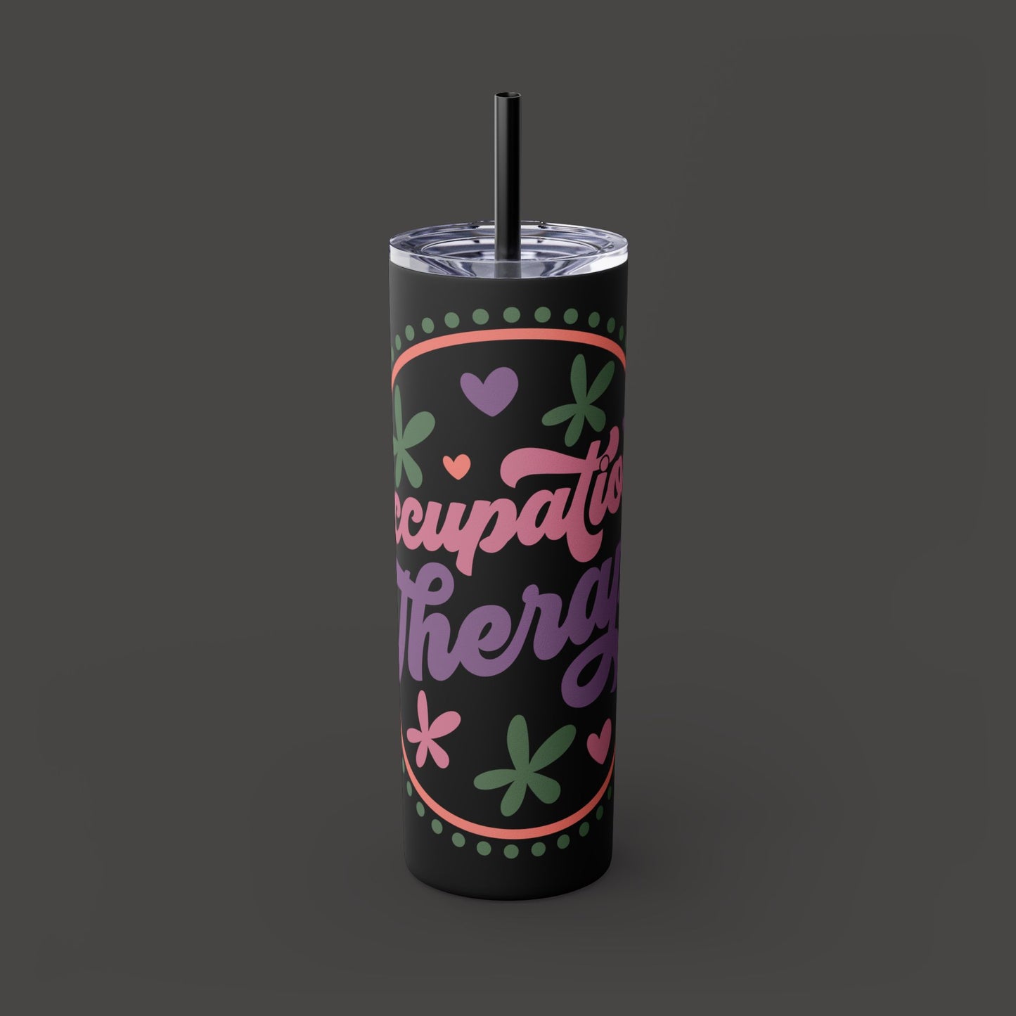 Glitter Occupational Therapist Tumbler 20oz with straw - Mental Health Wear TN