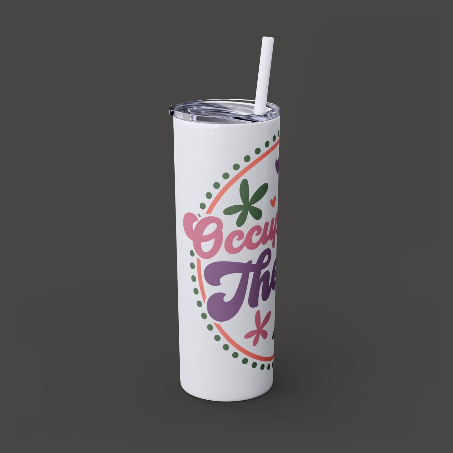 Glitter Occupational Therapist Tumbler 20oz with straw - Mental Health Wear TN