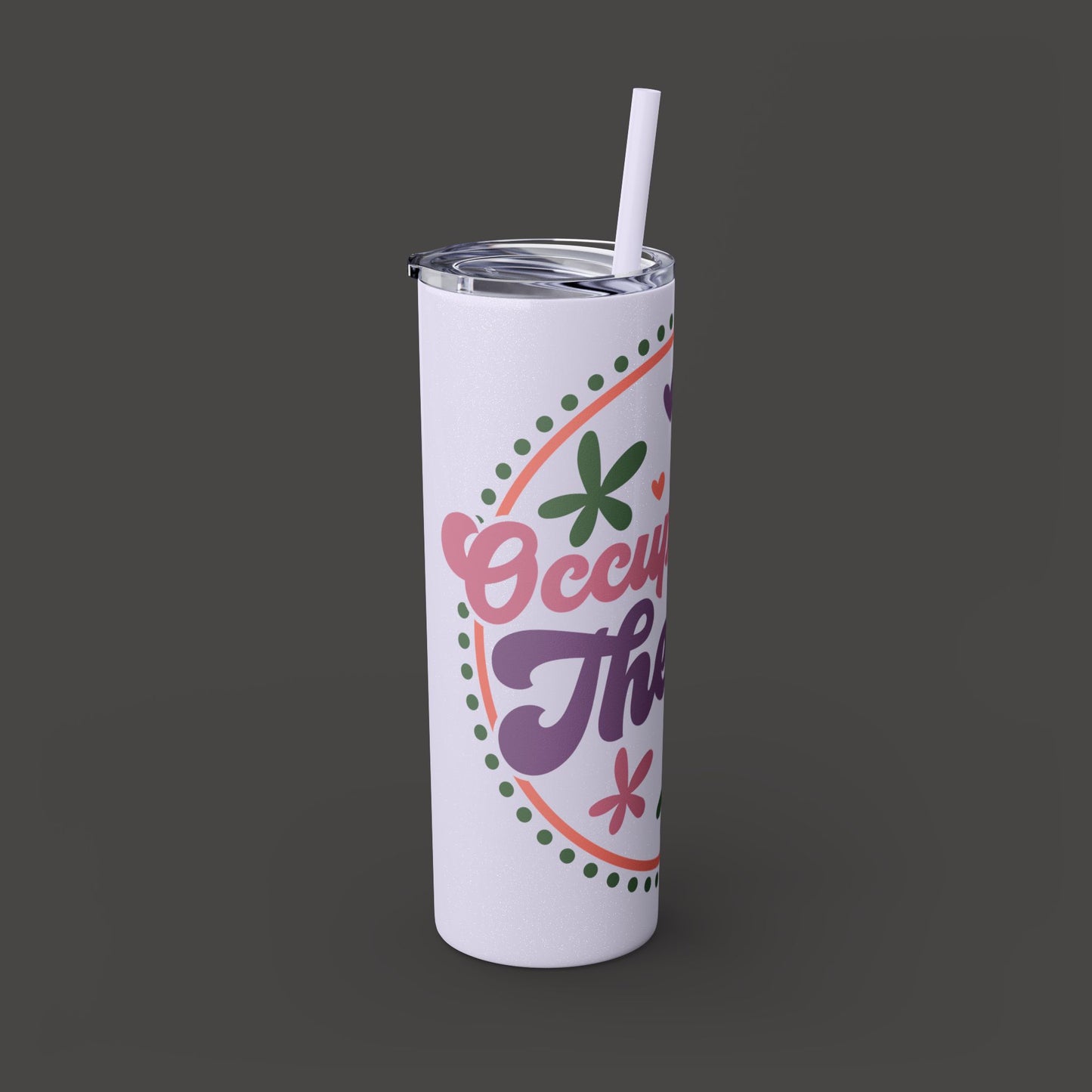 Glitter Occupational Therapist Tumbler 20oz with straw - Mental Health Wear TN