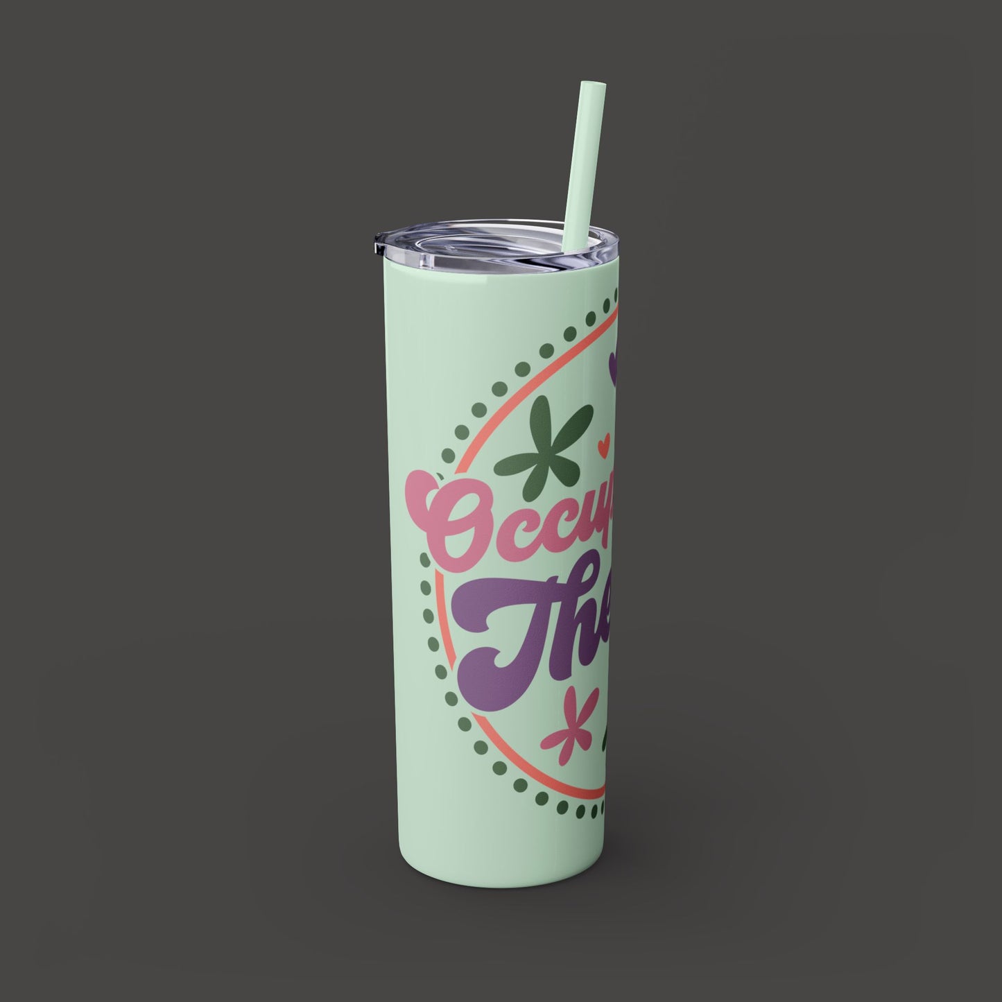Glitter Occupational Therapist Tumbler 20oz with straw - Mental Health Wear TN