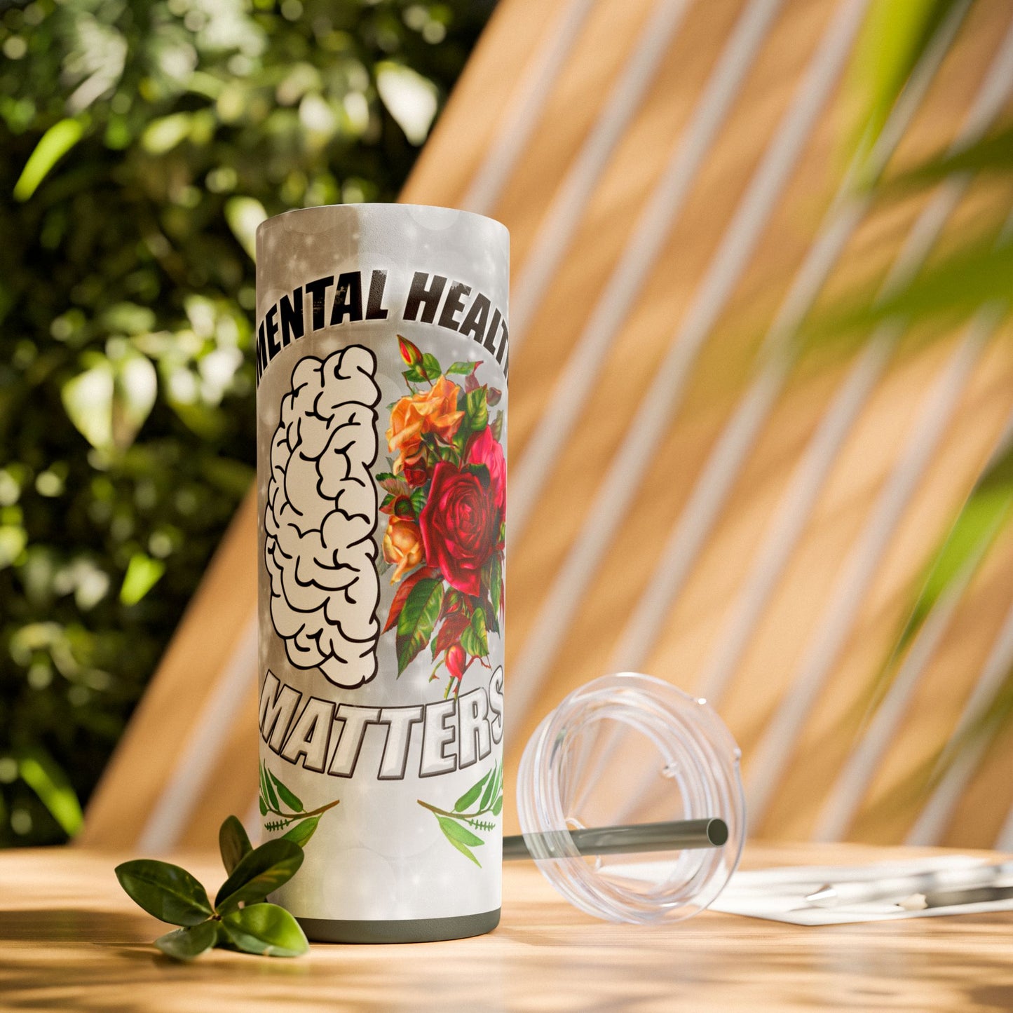 Tumbler Mental Health Matters Skinny 20oz with Straw - Mental Health Wear TN