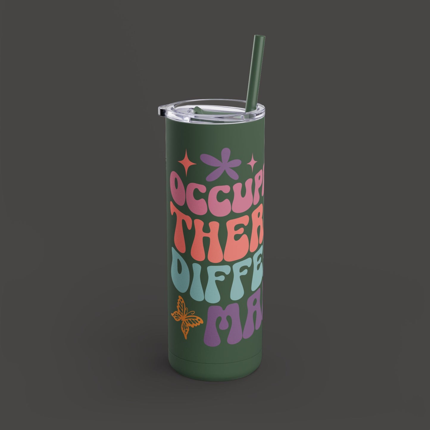 Tumbler - Occupational Therapist Difference Maker 20oz Tumbler with Straw - Mental Health Wear TN