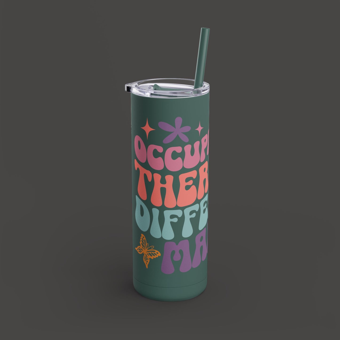 Tumbler - Occupational Therapist Difference Maker 20oz Tumbler with Straw - Mental Health Wear TN
