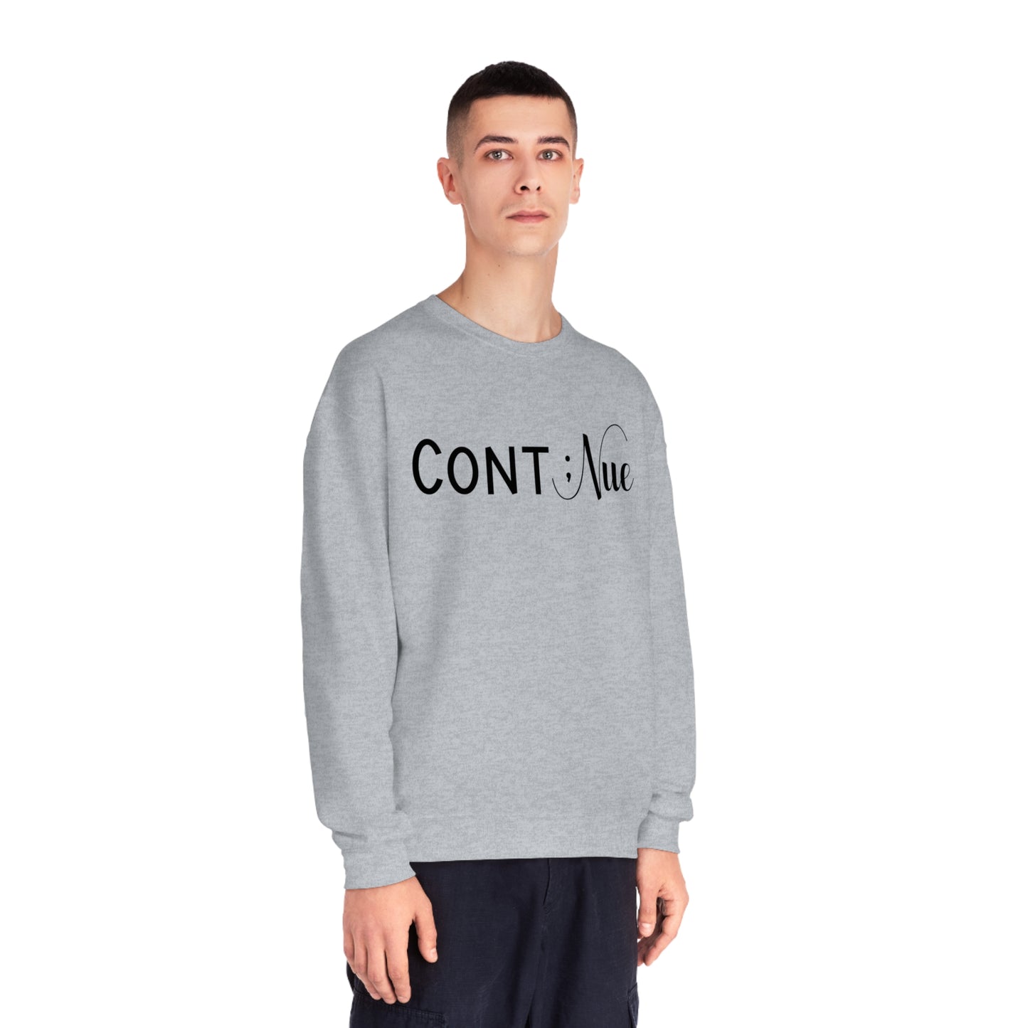 Semi Colon -Continue- Mental Health Awareness Sweatshirt - Mental Health Wear TN