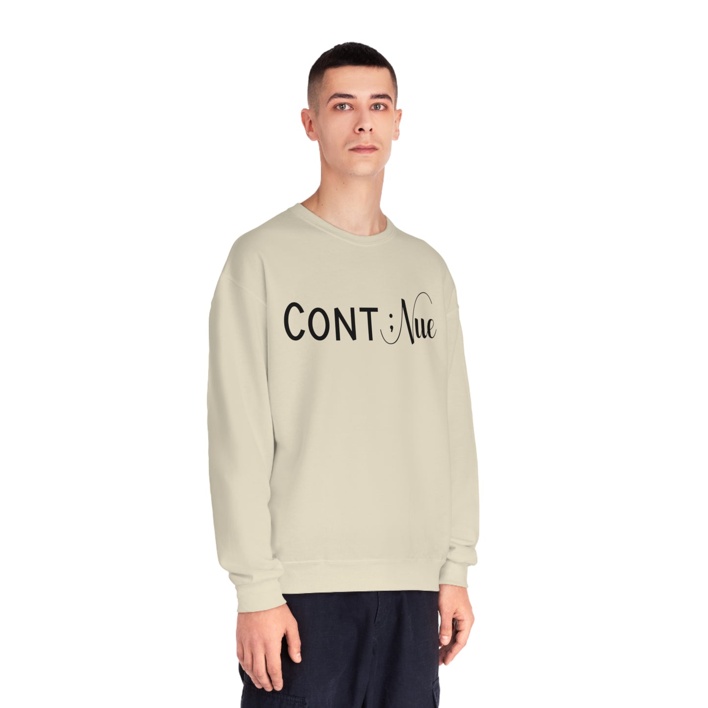 Semi Colon -Continue- Mental Health Awareness Sweatshirt - Mental Health Wear TN