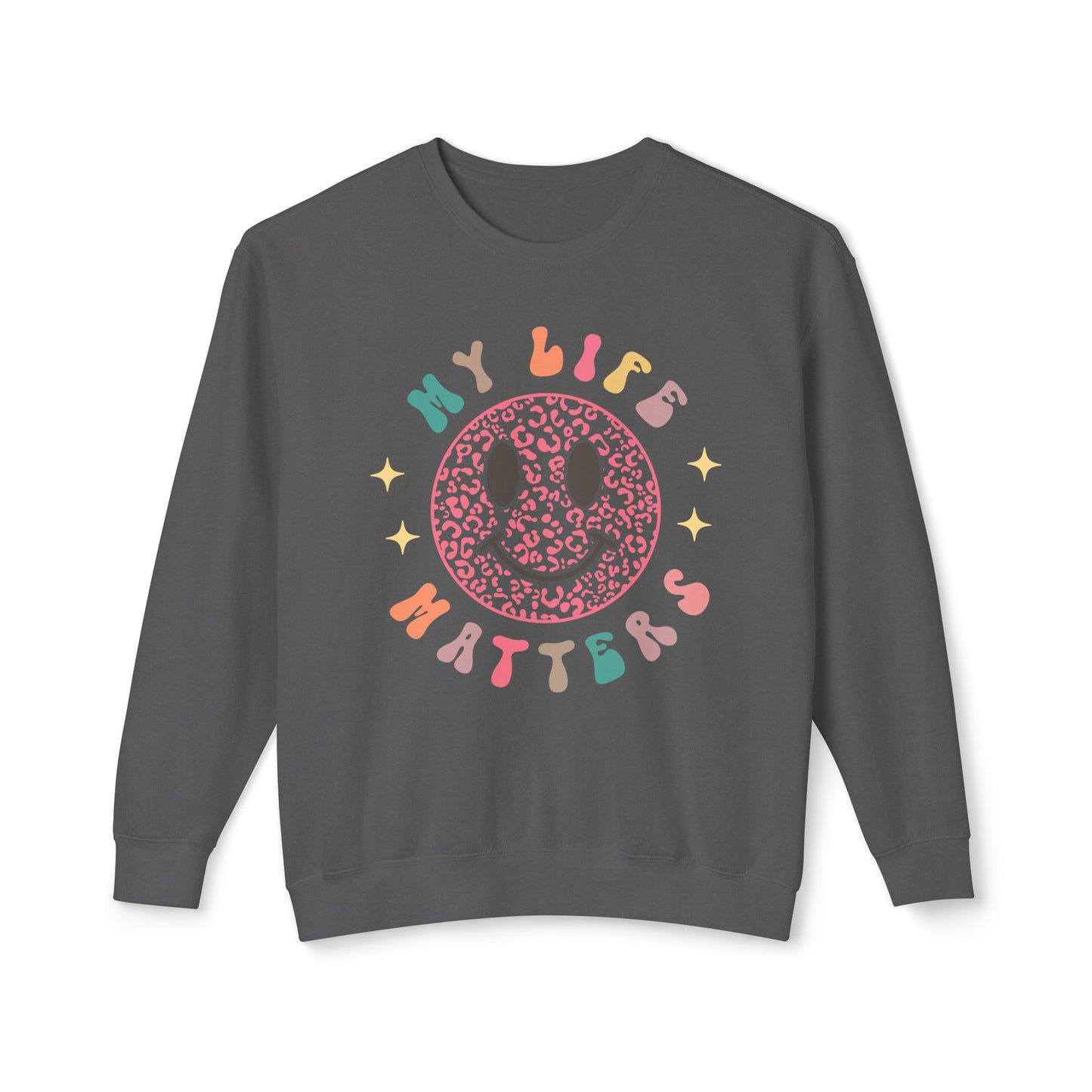Retro Smiley Face My Life Matters Sweatshirt - Mental Health Wear TN