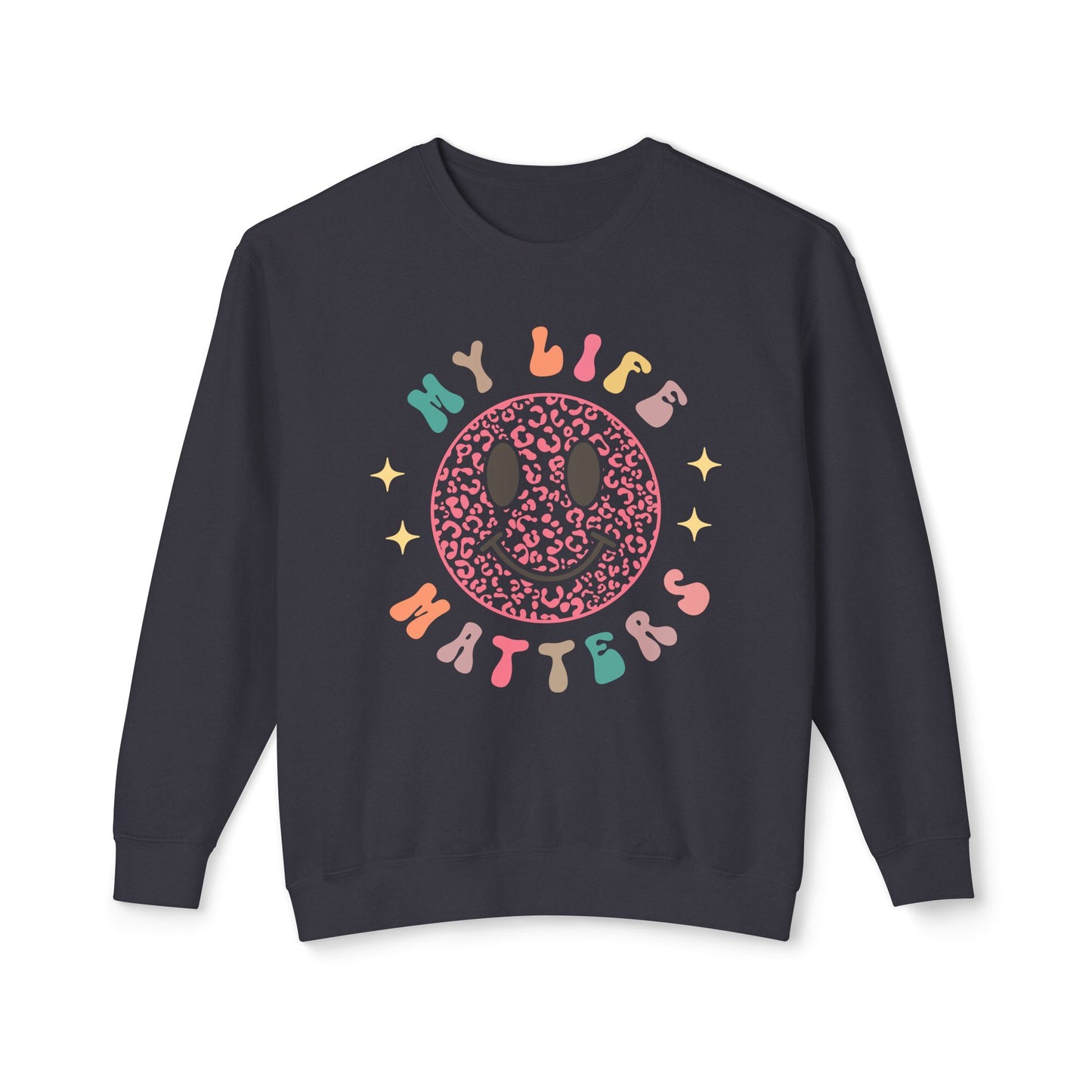 Retro Smiley Face My Life Matters Sweatshirt - Mental Health Wear TN