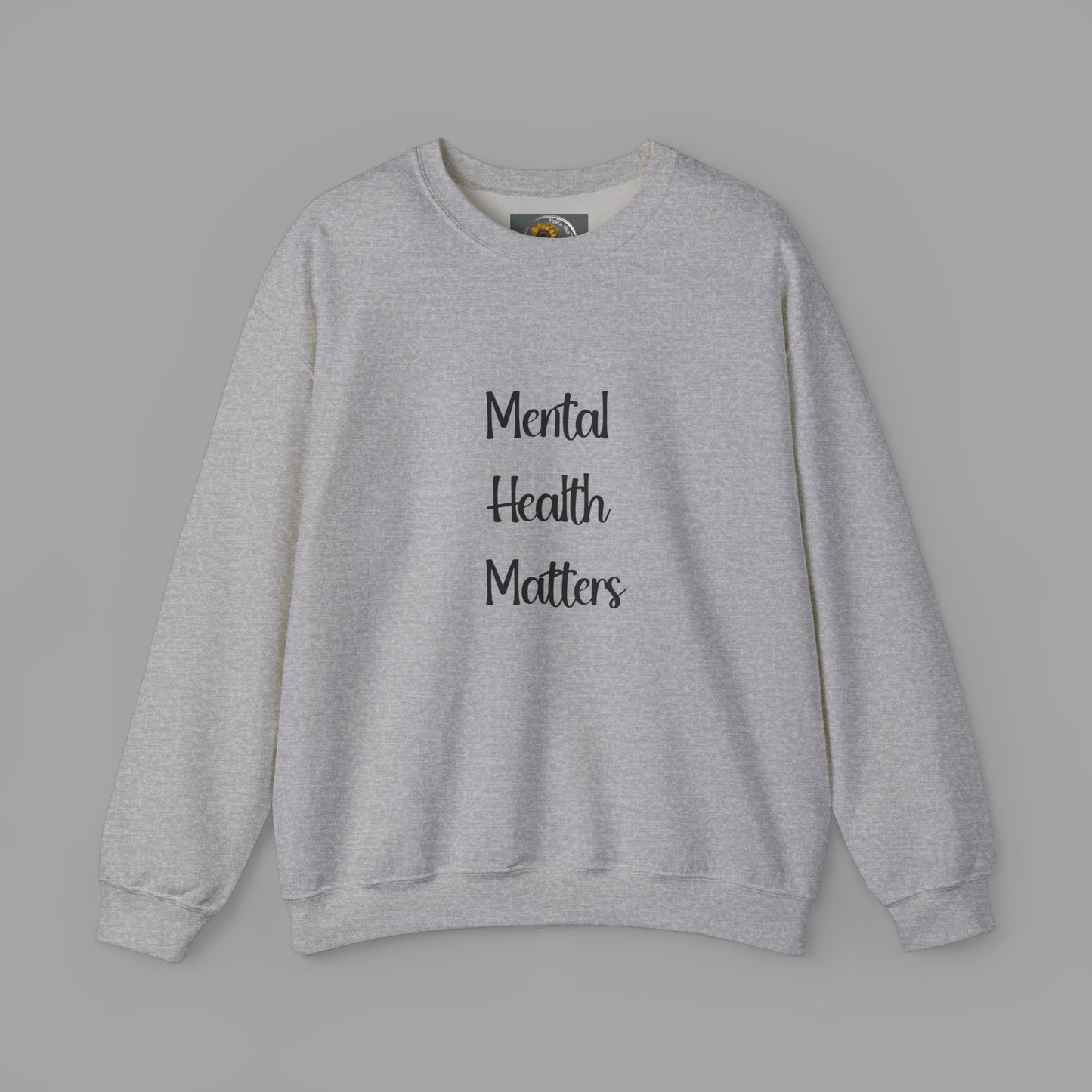 Mental Health is Health -Show Support with Green Awareness Ribbon Design- Unisex Crewneck Sweatshirt™ - Mental Health Wear TN