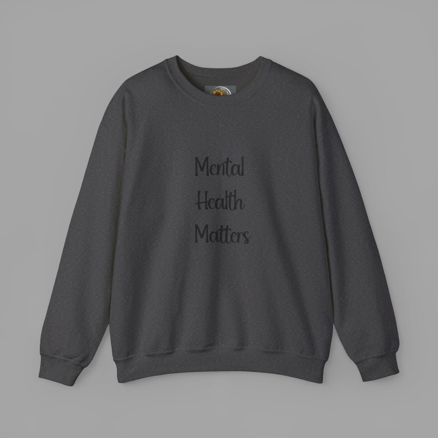Mental Health is Health -Show Support with Green Awareness Ribbon Design- Unisex Crewneck Sweatshirt™ - Mental Health Wear TN