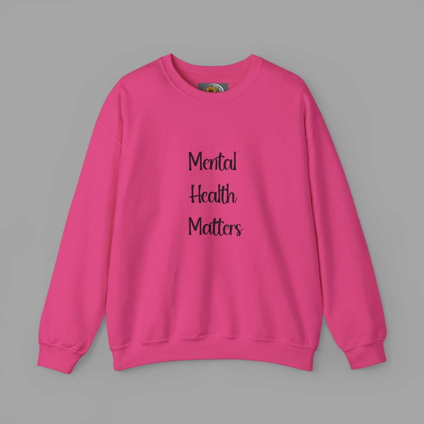 Mental Health is Health -Show Support with Green Awareness Ribbon Design- Unisex Crewneck Sweatshirt™ - Mental Health Wear TN