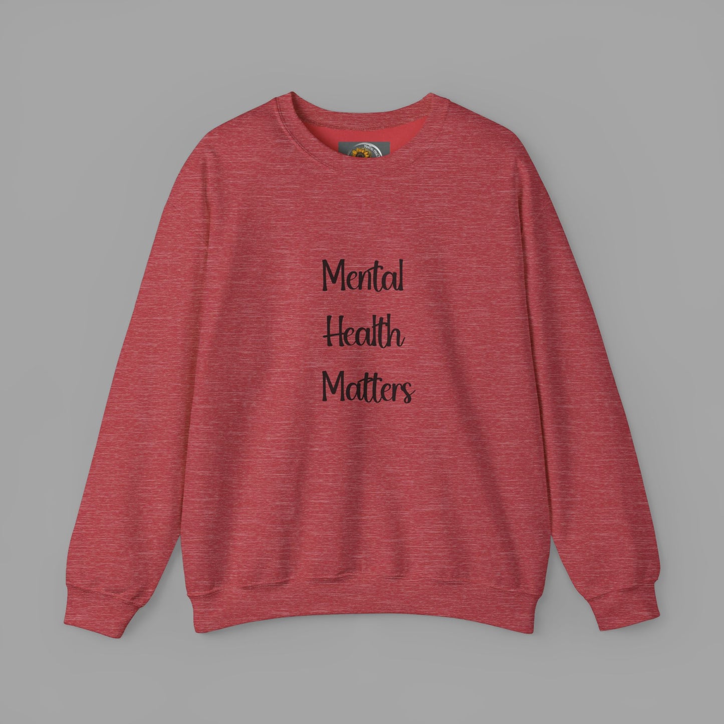 Mental Health is Health -Show Support with Green Awareness Ribbon Design- Unisex Crewneck Sweatshirt™ - Mental Health Wear TN