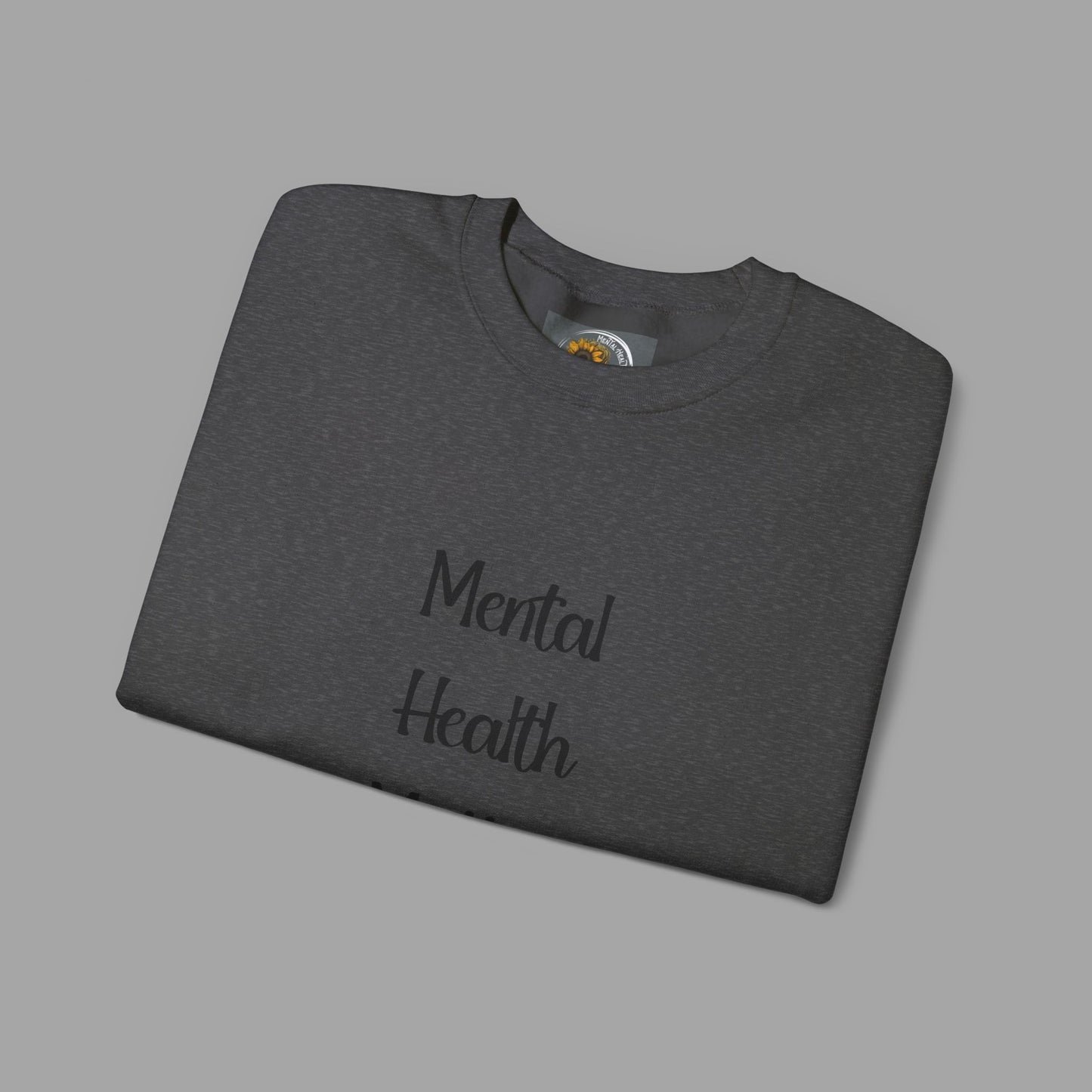 Mental Health is Health -Show Support with Green Awareness Ribbon Design- Unisex Crewneck Sweatshirt™ - Mental Health Wear TN