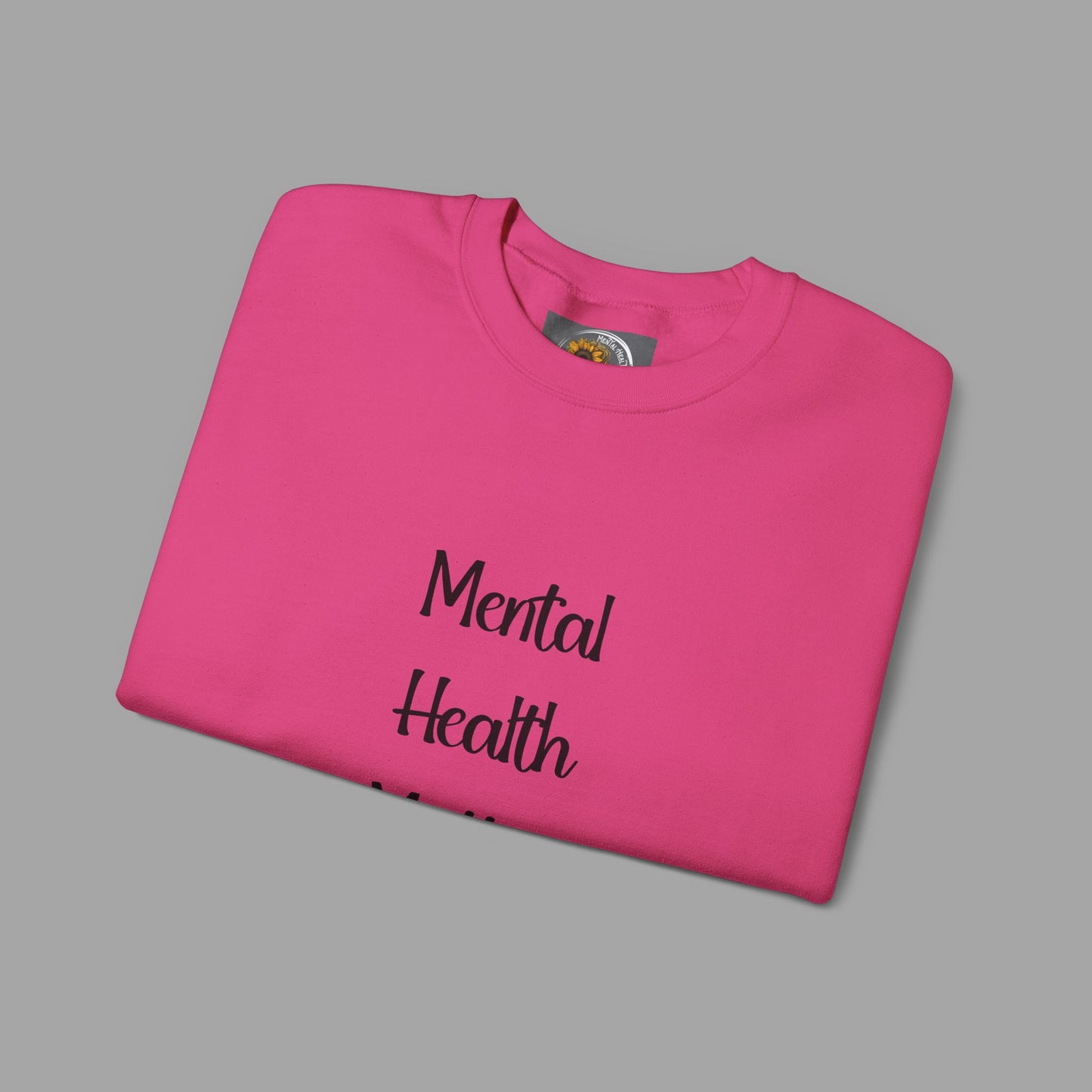 Mental Health is Health -Show Support with Green Awareness Ribbon Design- Unisex Crewneck Sweatshirt™ - Mental Health Wear TN