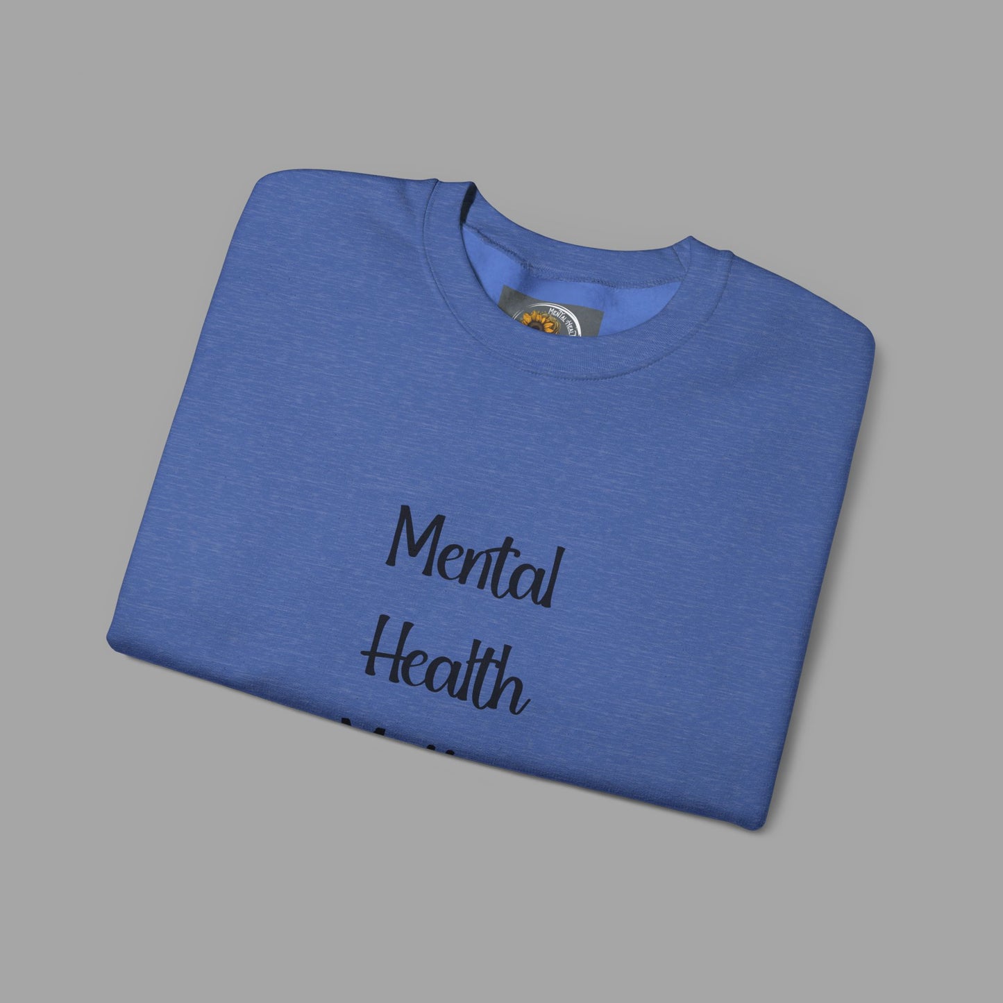 Mental Health is Health -Show Support with Green Awareness Ribbon Design- Unisex Crewneck Sweatshirt™ - Mental Health Wear TN